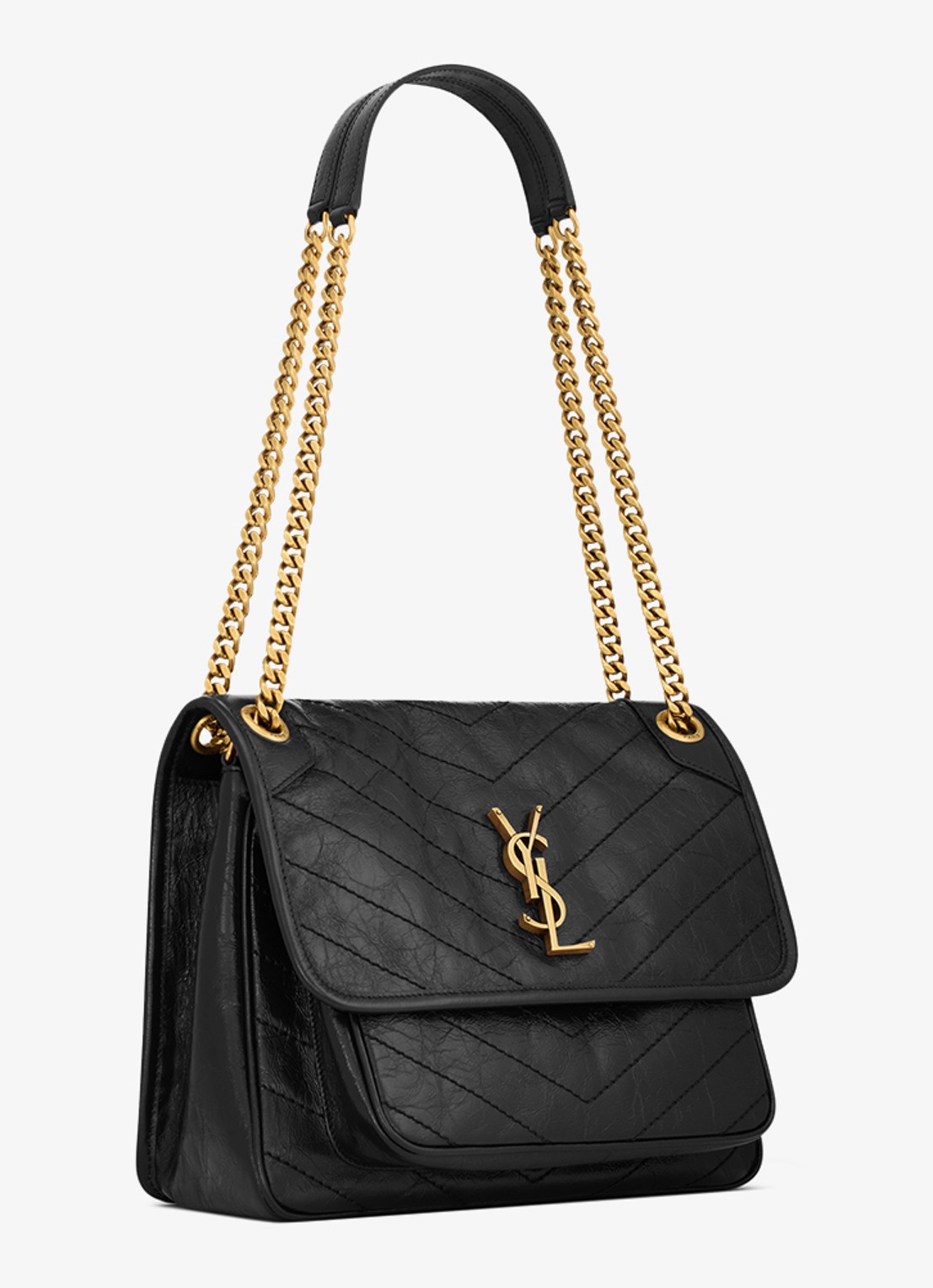 Saint Laurent Niki Medium schoudertas van kalfsleer - detail 4 zwart