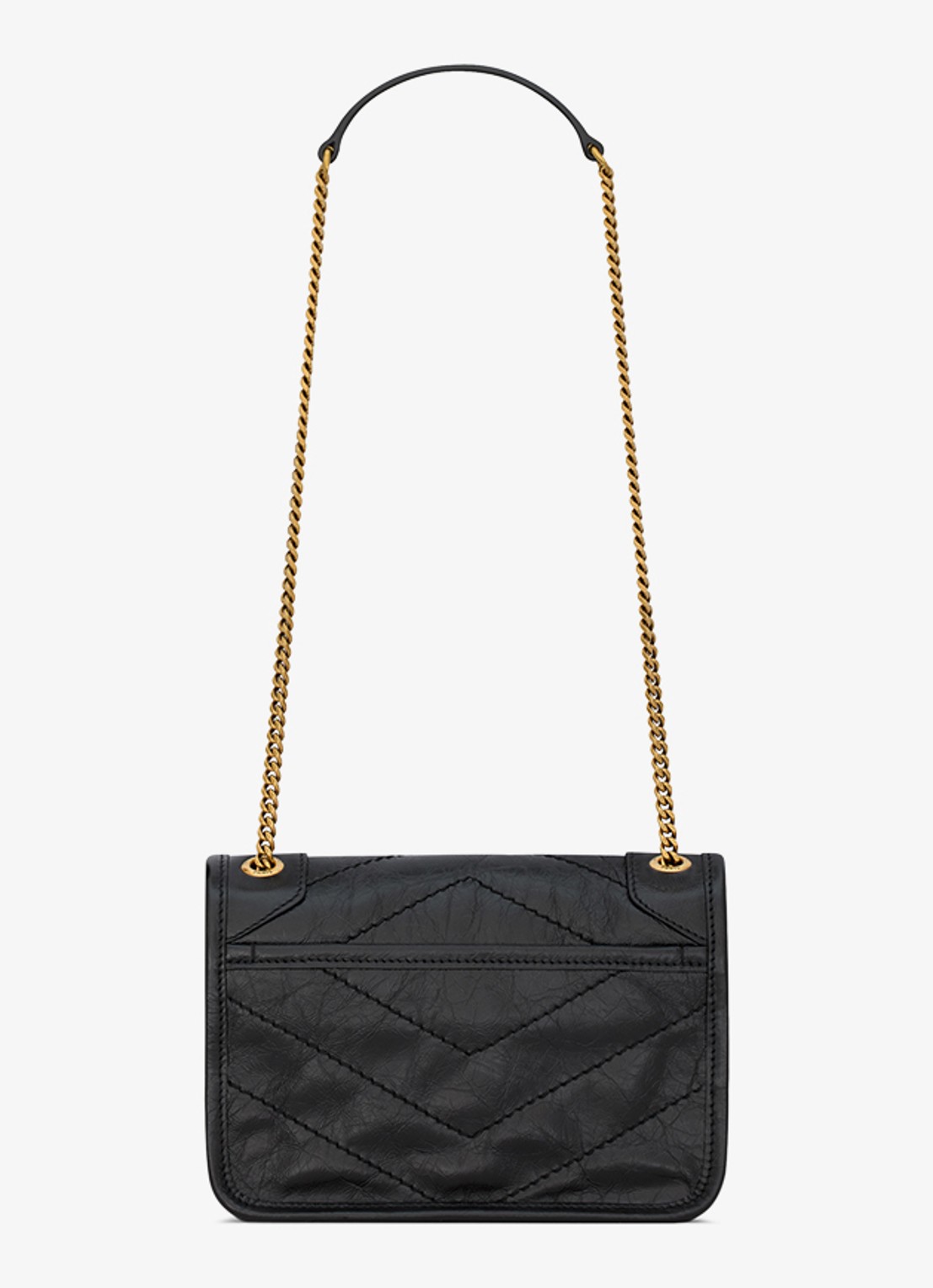 Saint Laurent Niki Mini schoudertas van kalfsleer - achterkant zwart