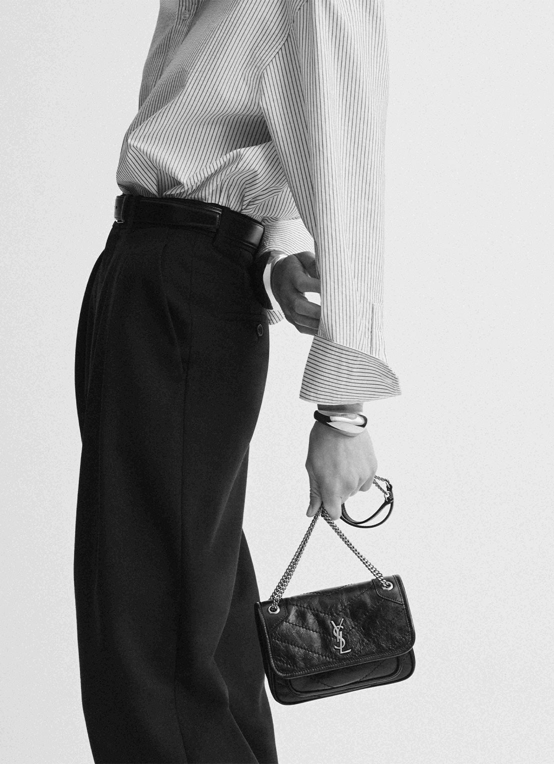 Saint Laurent Niki Mini schoudertas van kalfsleer - detail 2 donkerrood