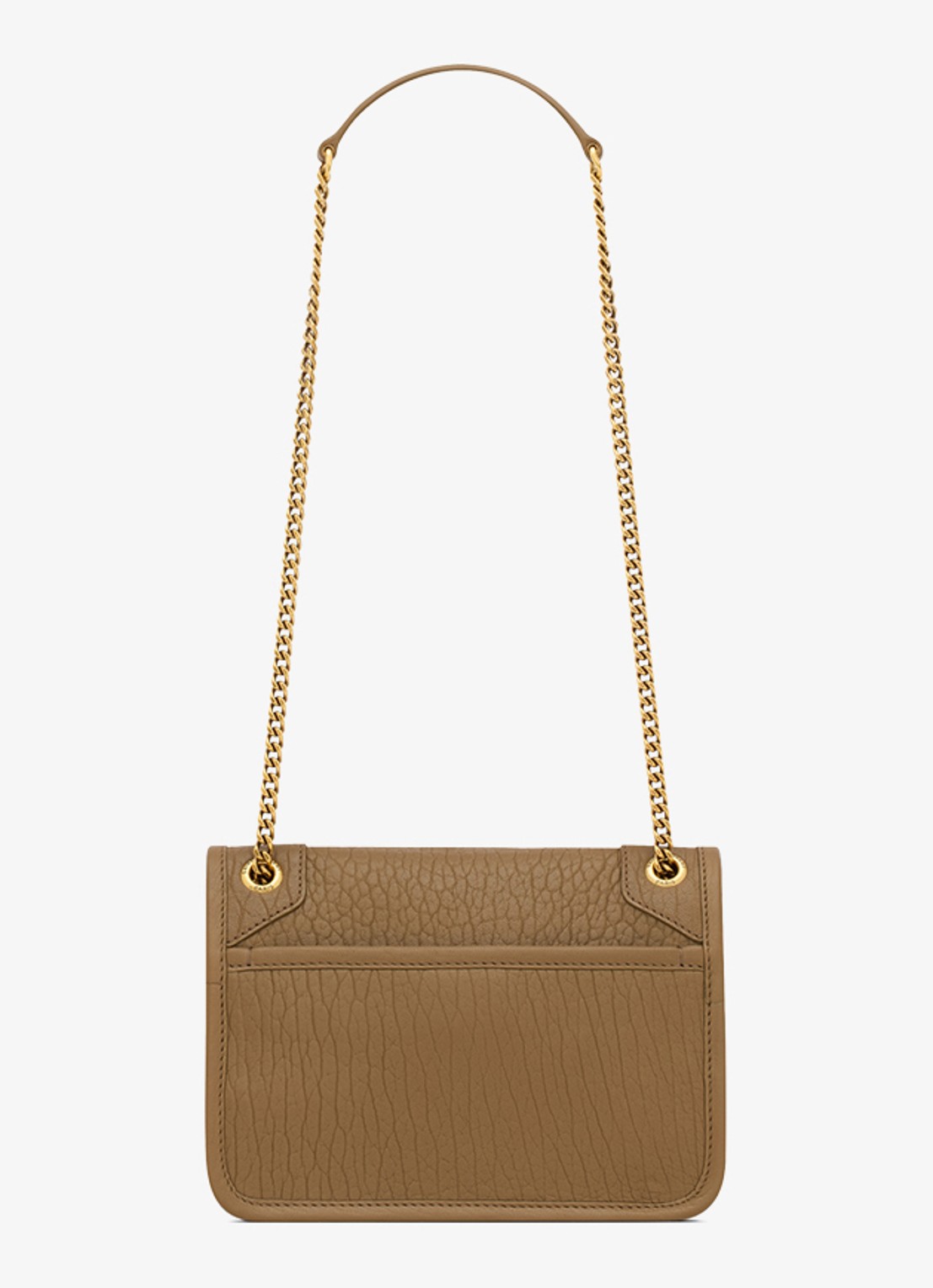 Saint Laurent Niki Mini schoudertas van lamsleer - achterkant 4 camel