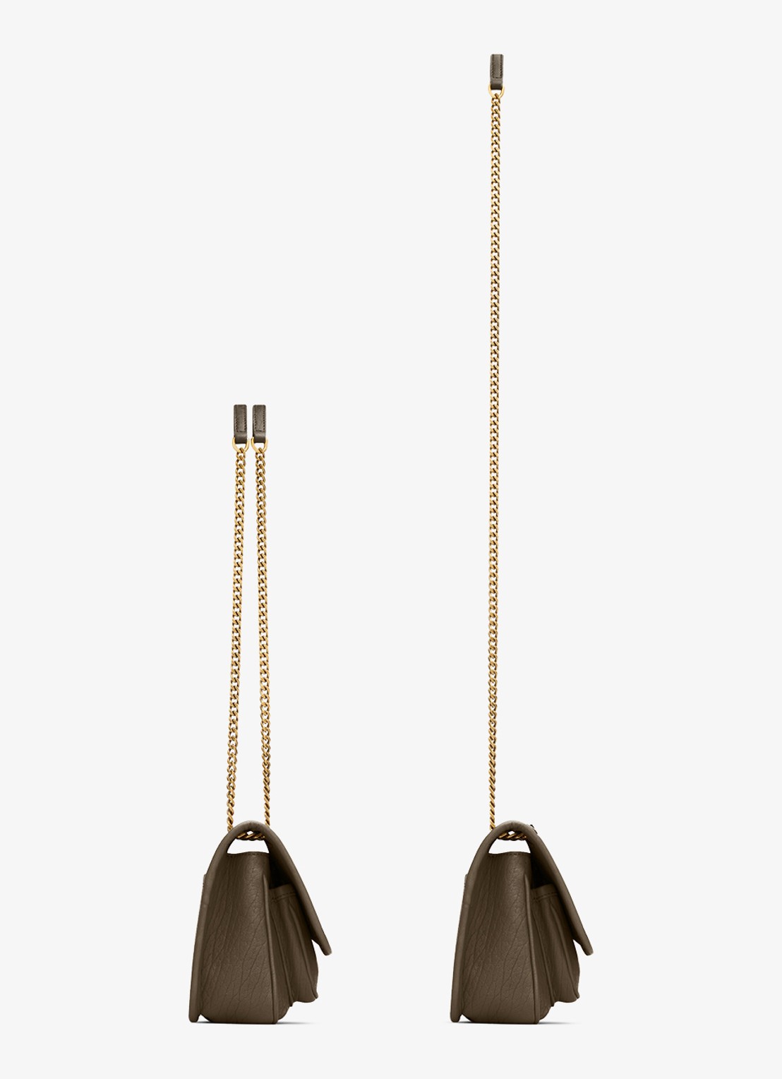 Saint Laurent Niki Mini schoudertas van lamsleer - detail 3 taupe