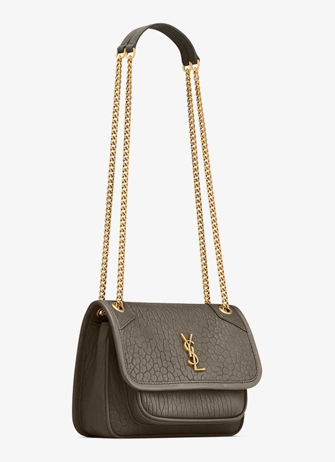 Saint Laurent Niki Mini schoudertas van lamsleer - detail 4 taupe