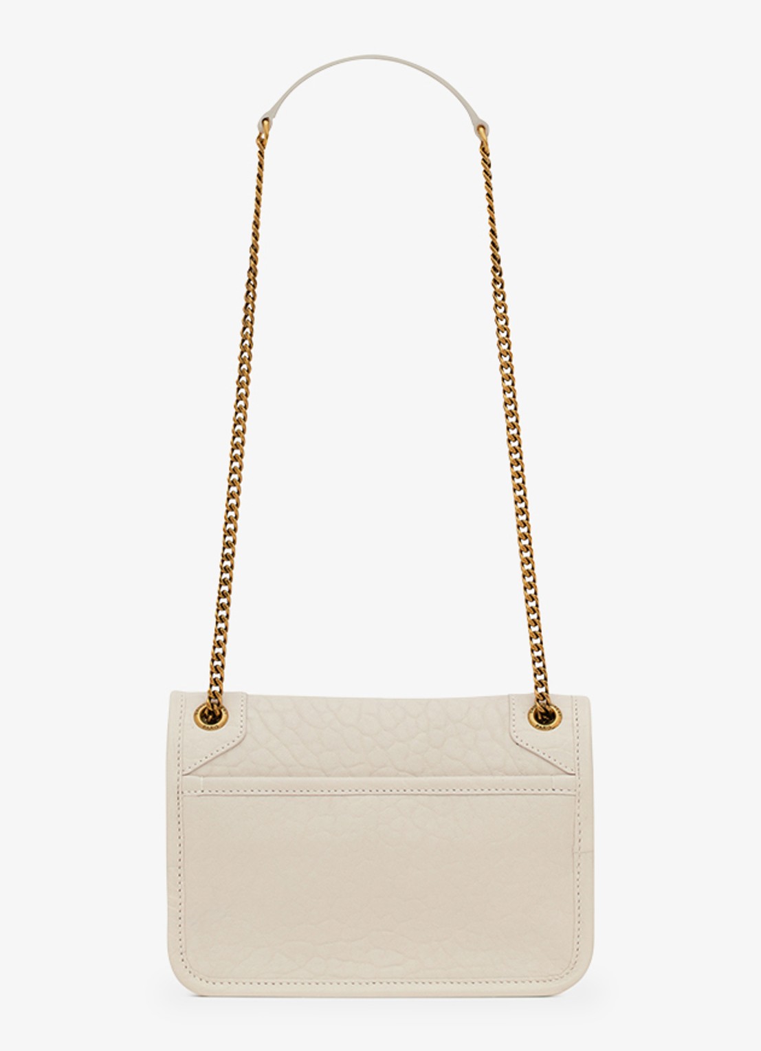 Saint Laurent Niki Mini schoudertas van lamsleer - achterkant 5 gebroken wit