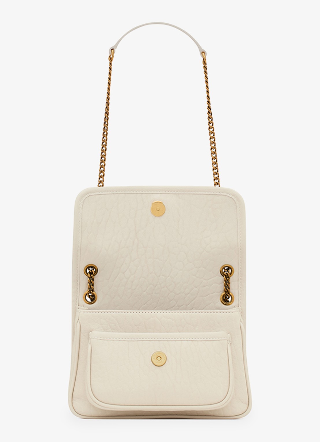 Saint Laurent Niki Mini schoudertas van lamsleer - detail 3 gebroken wit