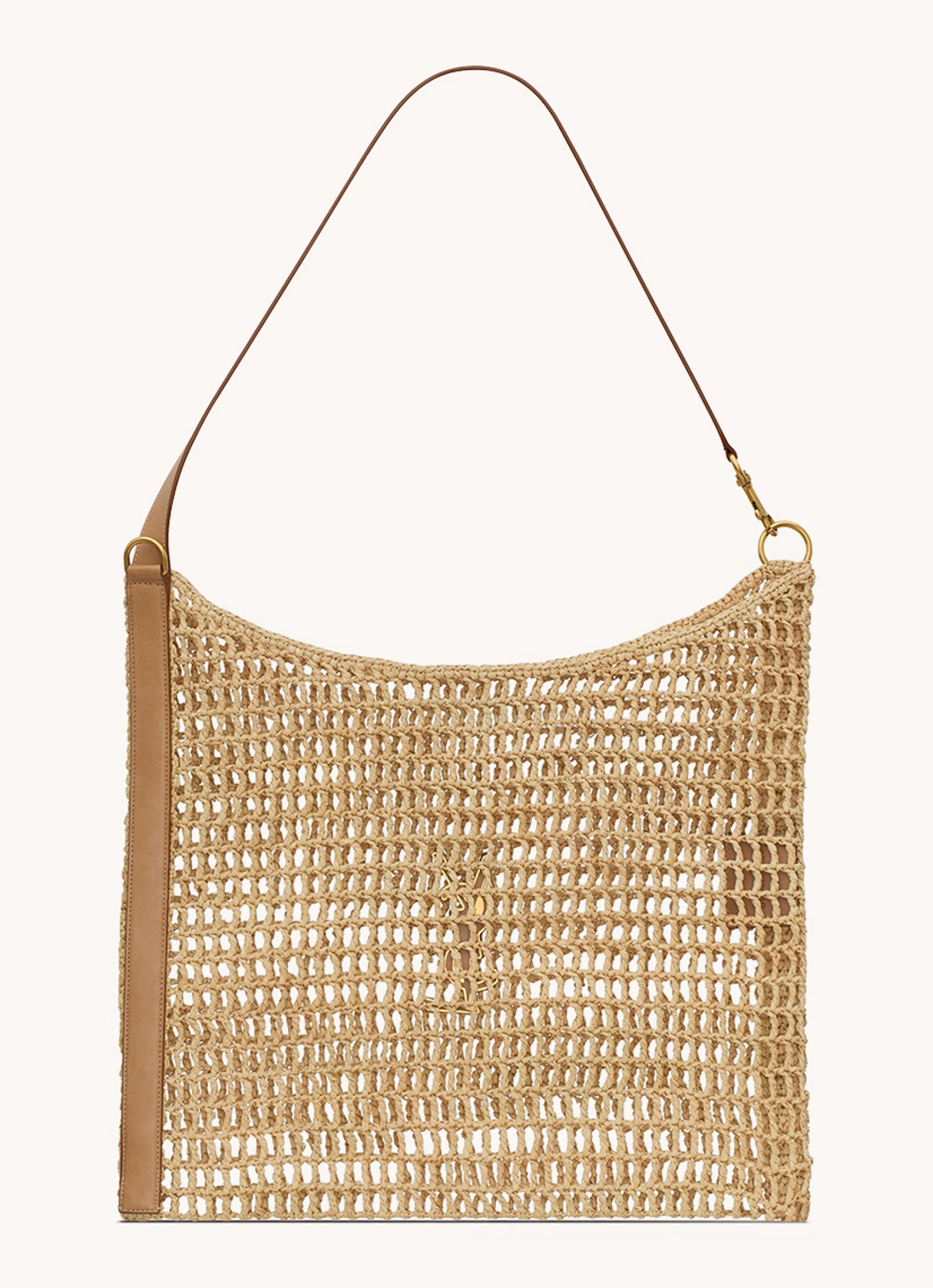 Saint Laurent Oxalis schoudertas met logo - voorkant 3 naturel