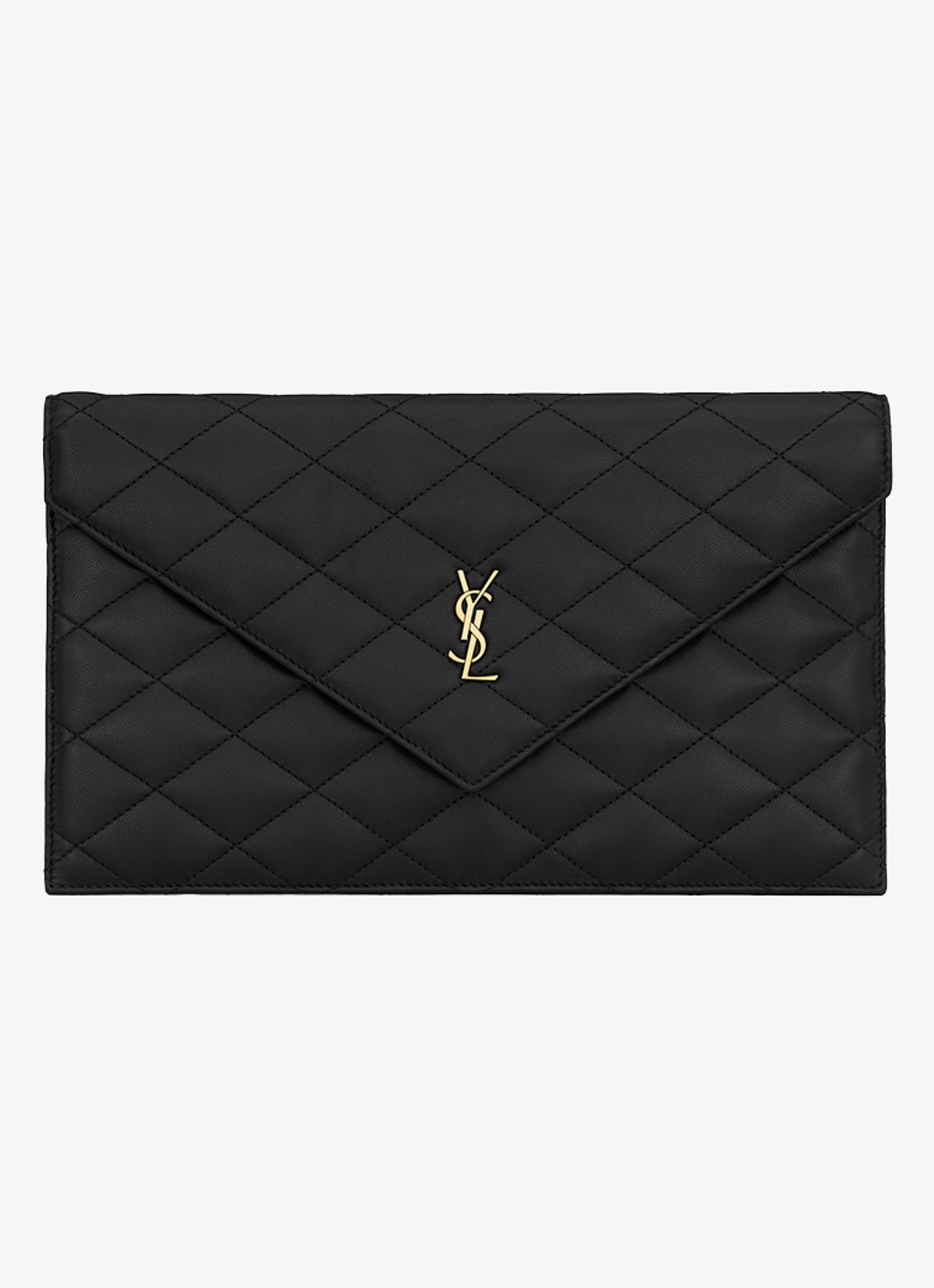 Saint Laurent Paris clutch van lamsleer - voorkant 3 undefined