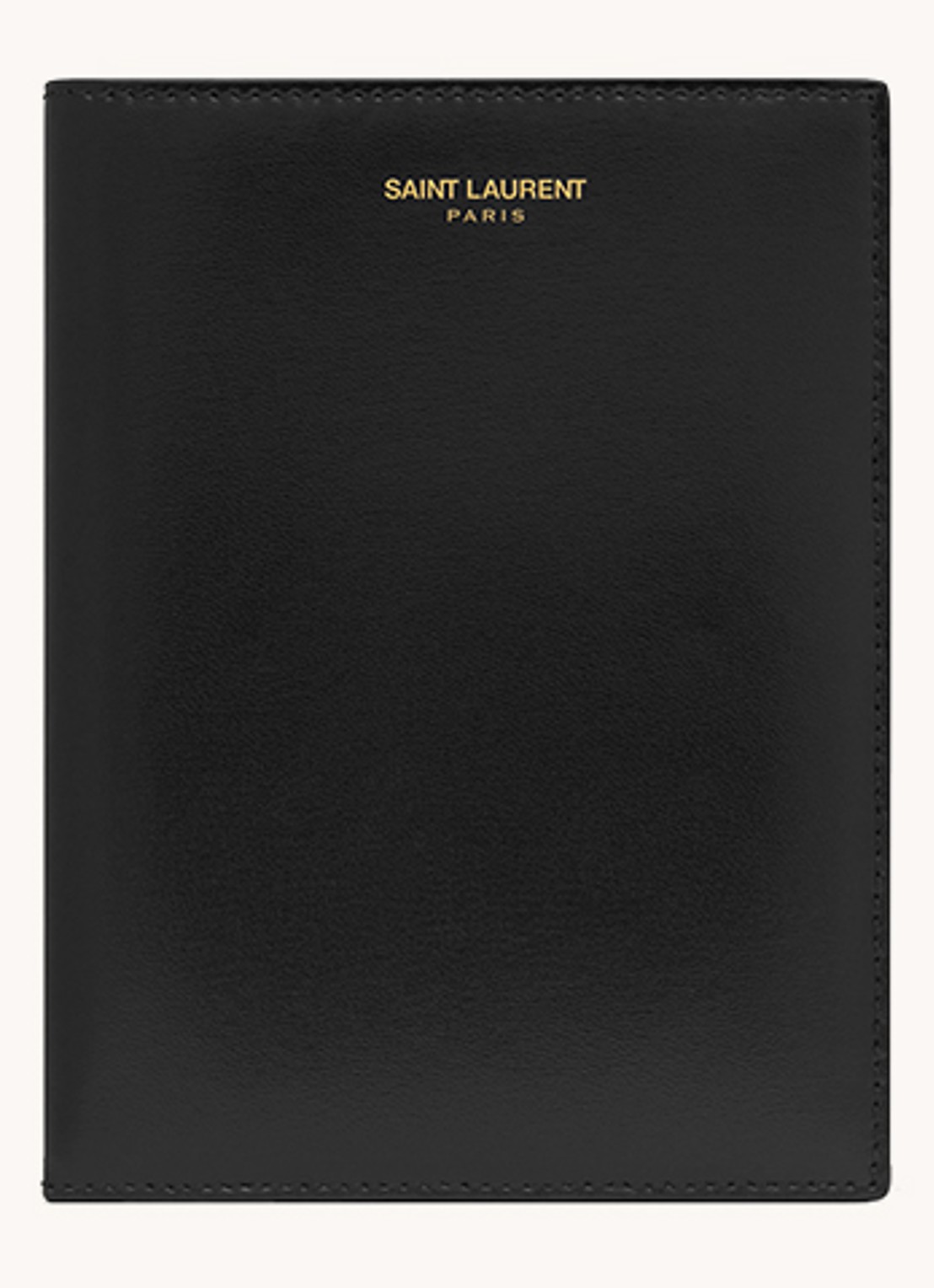 Saint Laurent Paris paspoortetui van kalfsleer - voorkant 3 zwart