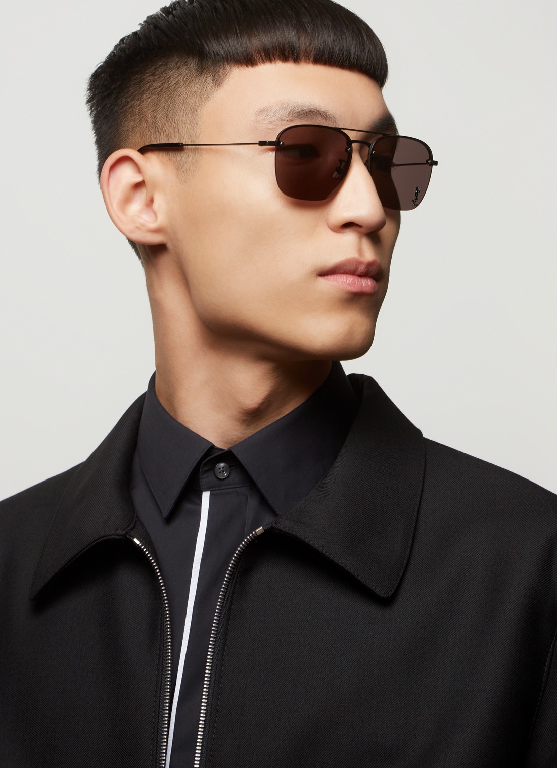 Saint Laurent Piloten zonnebril SL309 - voorkant 5 zwart