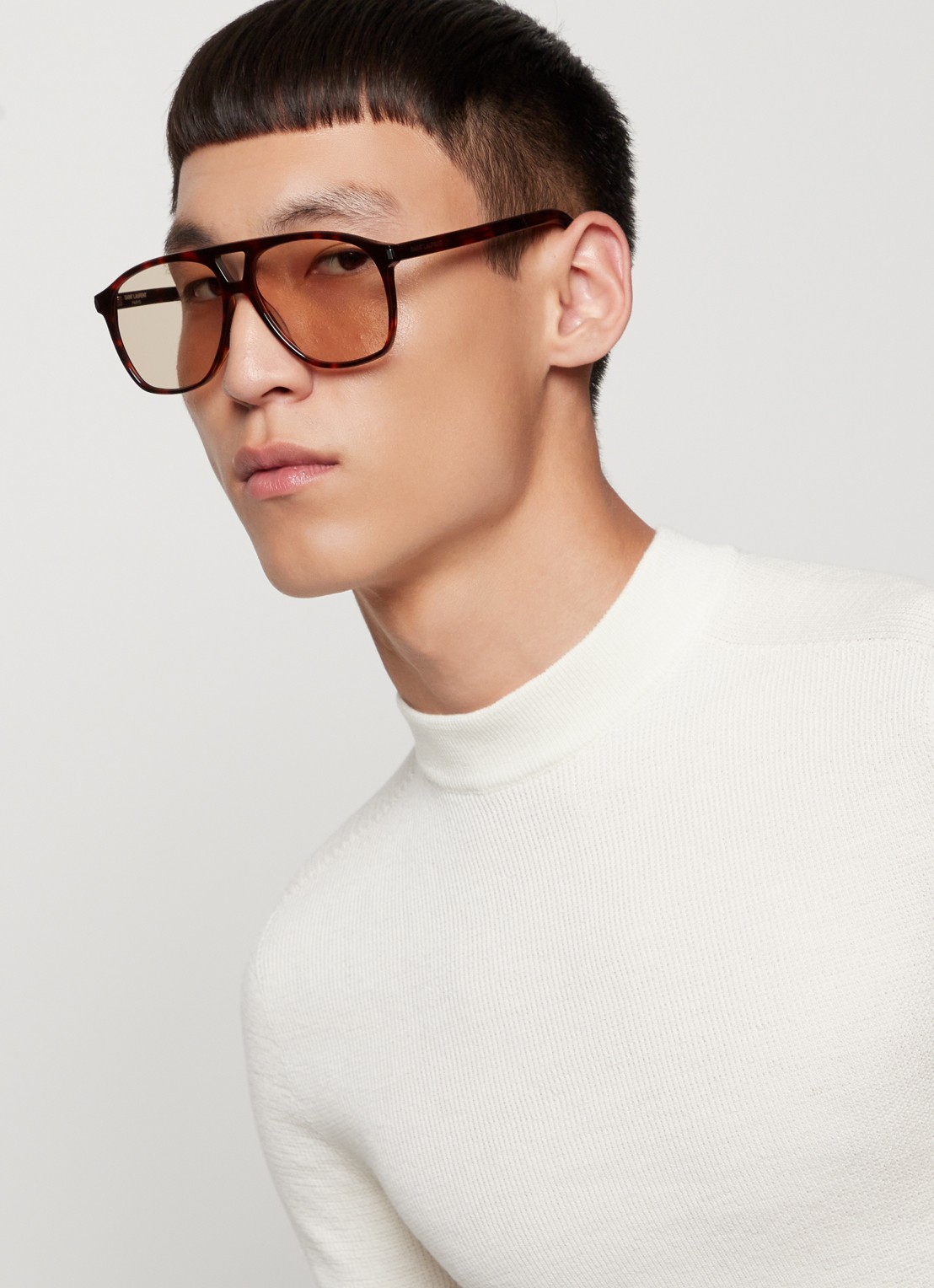 Saint Laurent Piloten zonnebril SL596 - voorkant 5 bruin