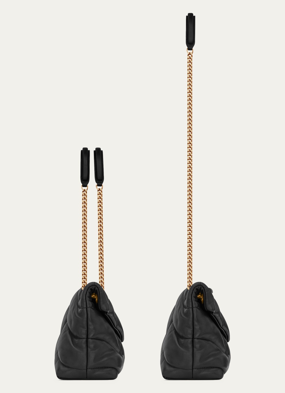 Saint Laurent Puffer Small schoudertas van quilted lamsleer - detail 4 zwart