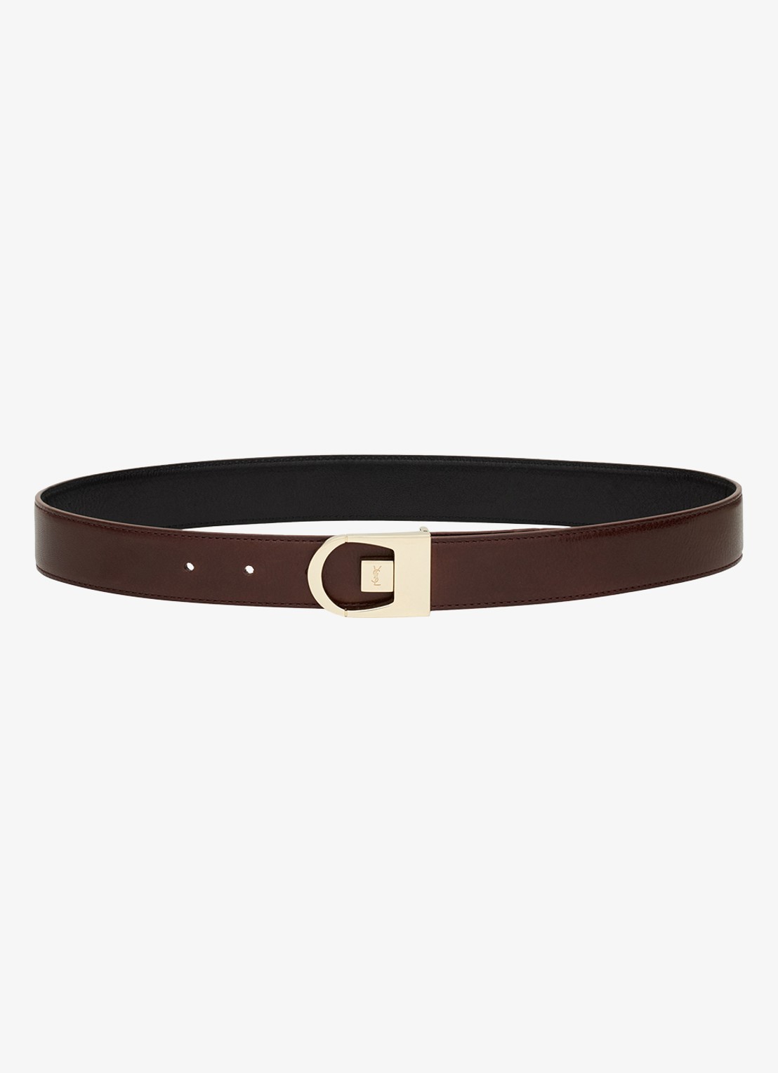 Saint Laurent Reversible riem van kalfsleer - detail 4 zwart