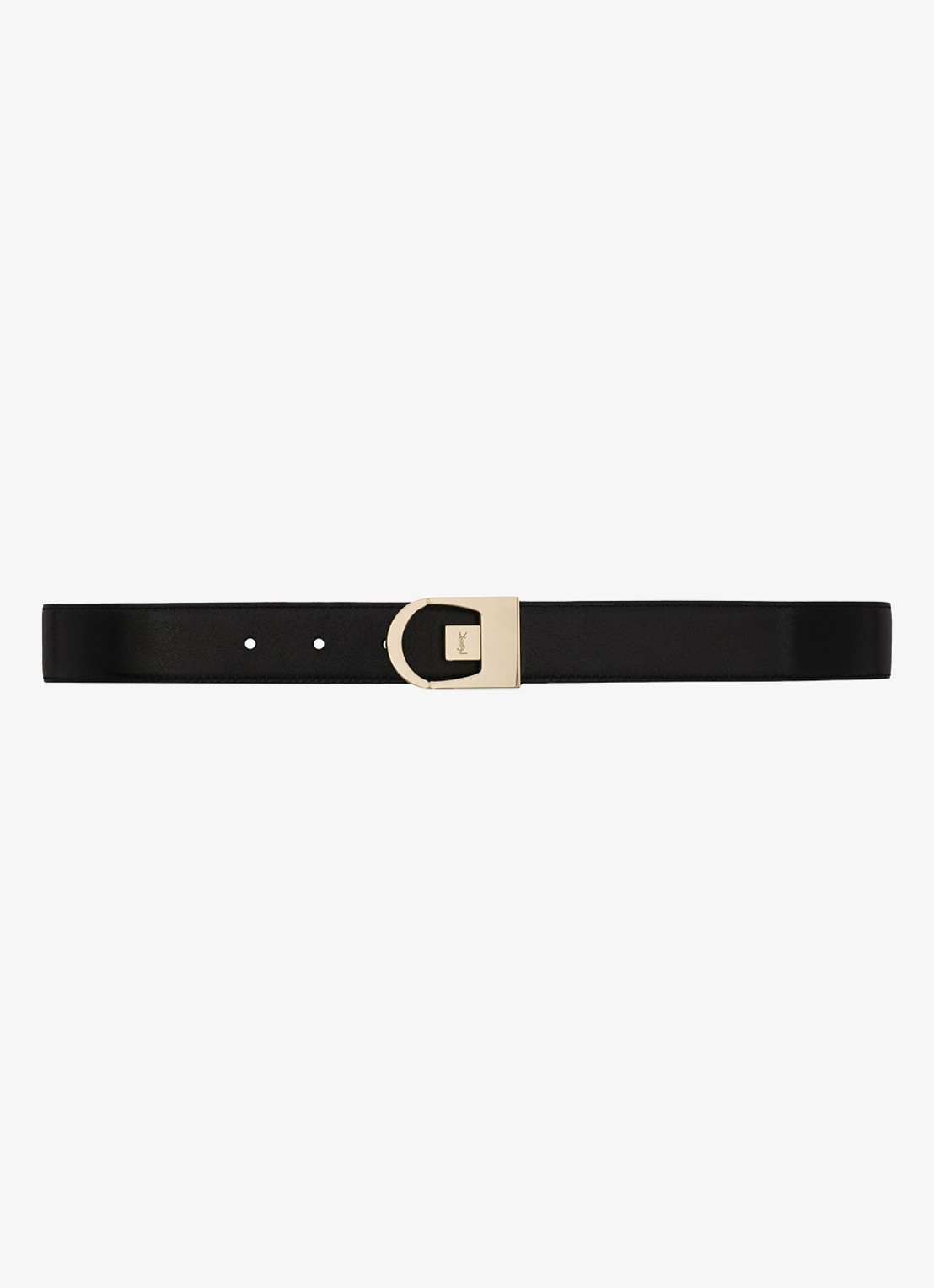 Saint Laurent Reversible riem van kalfsleer - voorkant 2 zwart