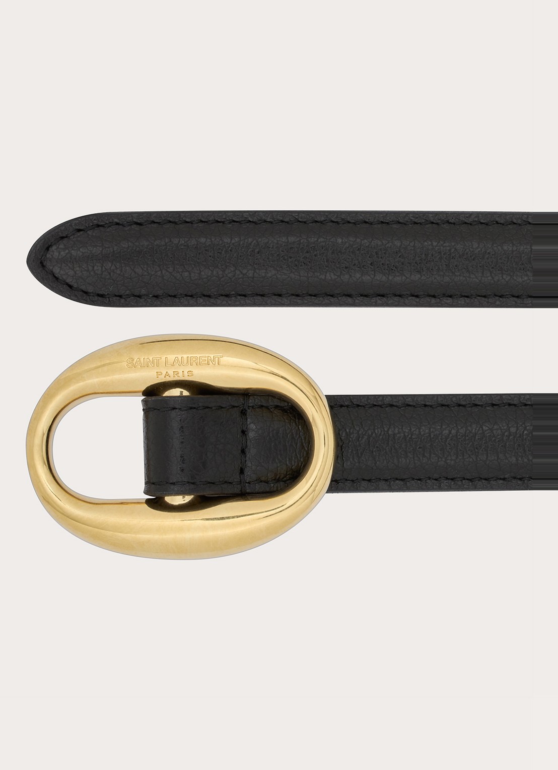 Saint Laurent Riem van kalfsleer - detail zwart