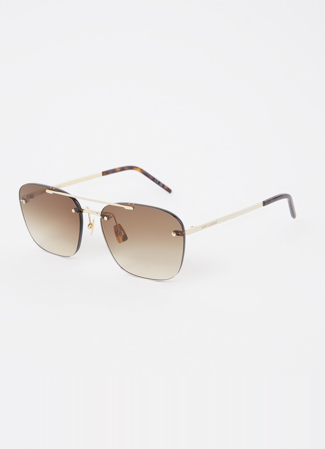 Saint Laurent Rimless zonnebril SL309 - voorkant goud
