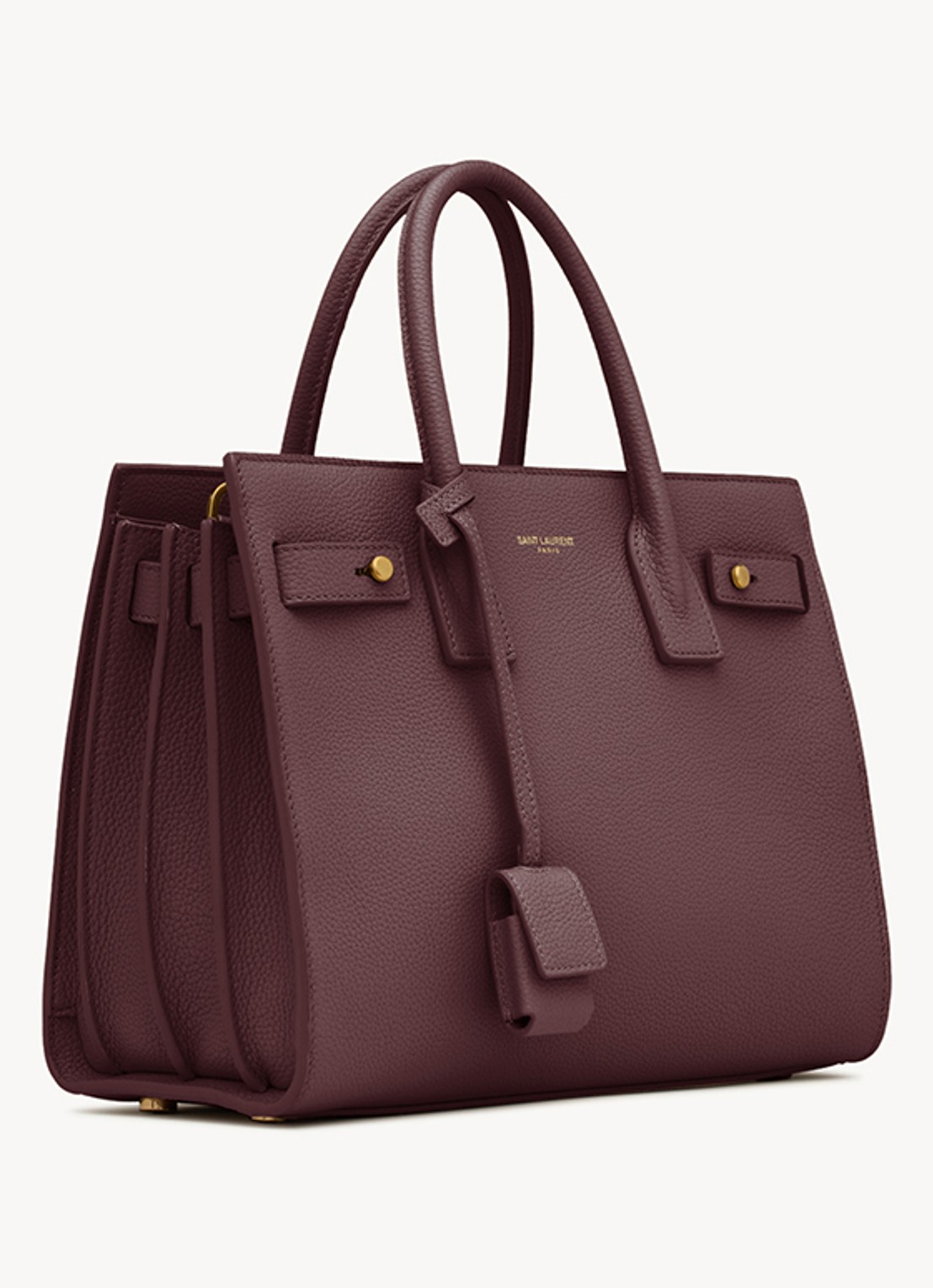 Saint Laurent Sac De Jour Baby handtas van kalfsleer - detail 2 bordeauxrood