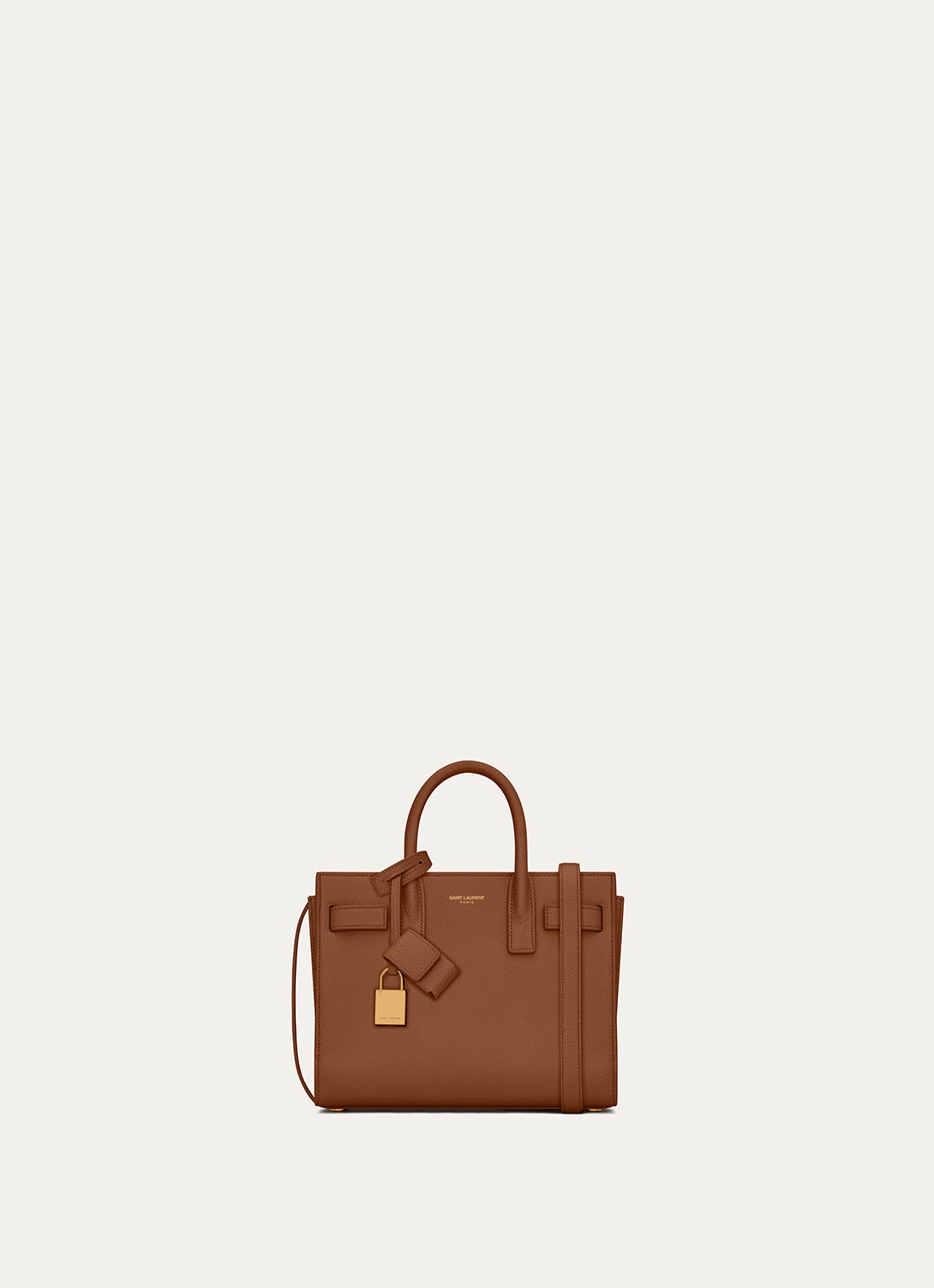 Saint Laurent Sac De Jour Nano handtas van kalfsleer - voorkant 5 bruin