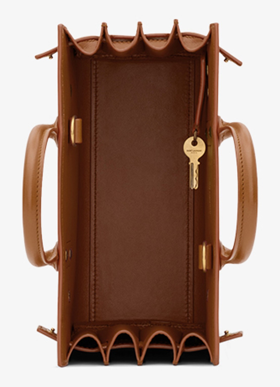 Saint Laurent Sac De Jour Nano handtas van kalfsleer - detail 5 bruin