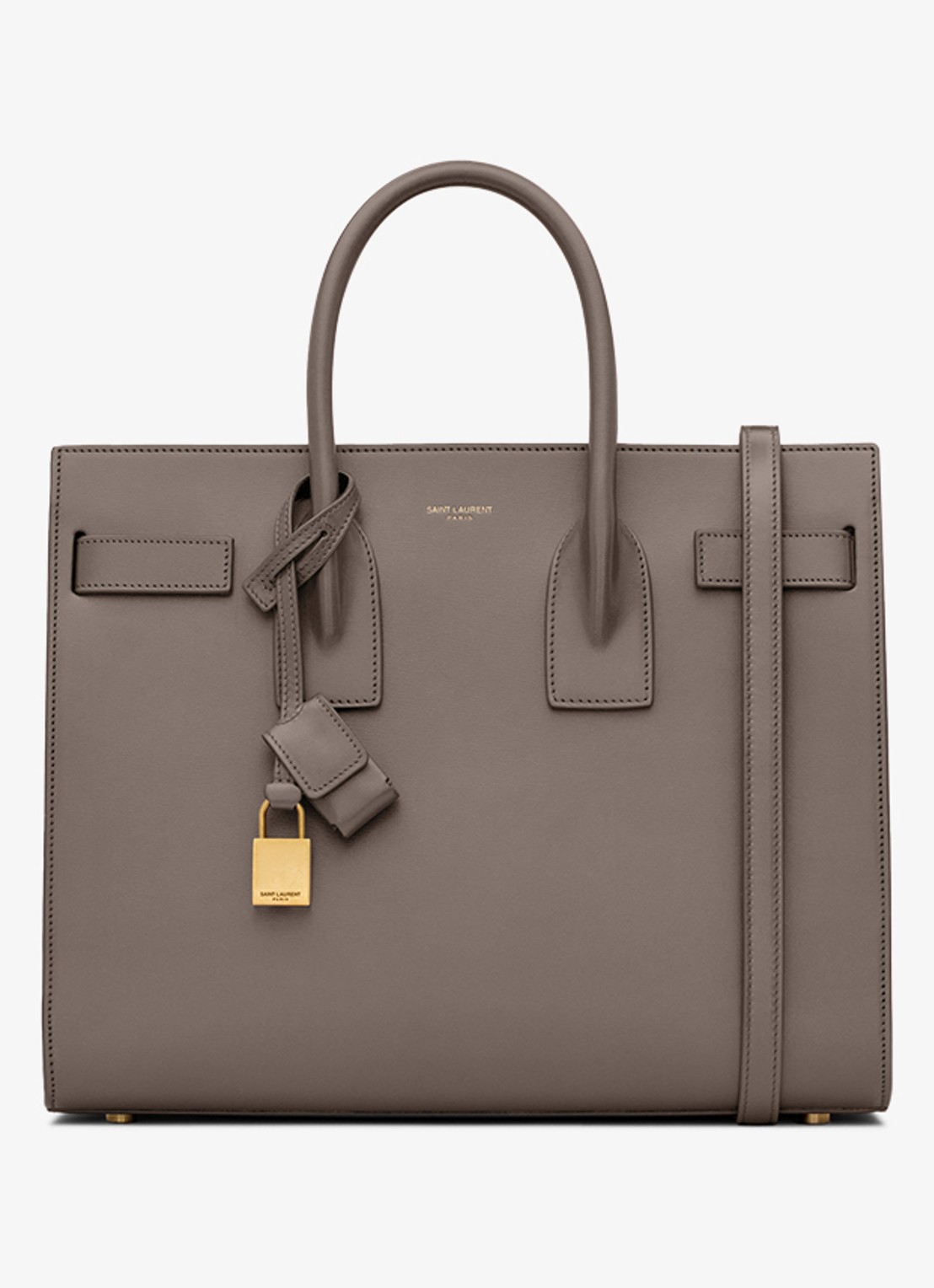 Saint Laurent Sac De Jour Small handtas van kalfsleer - voorkant 5 grijs