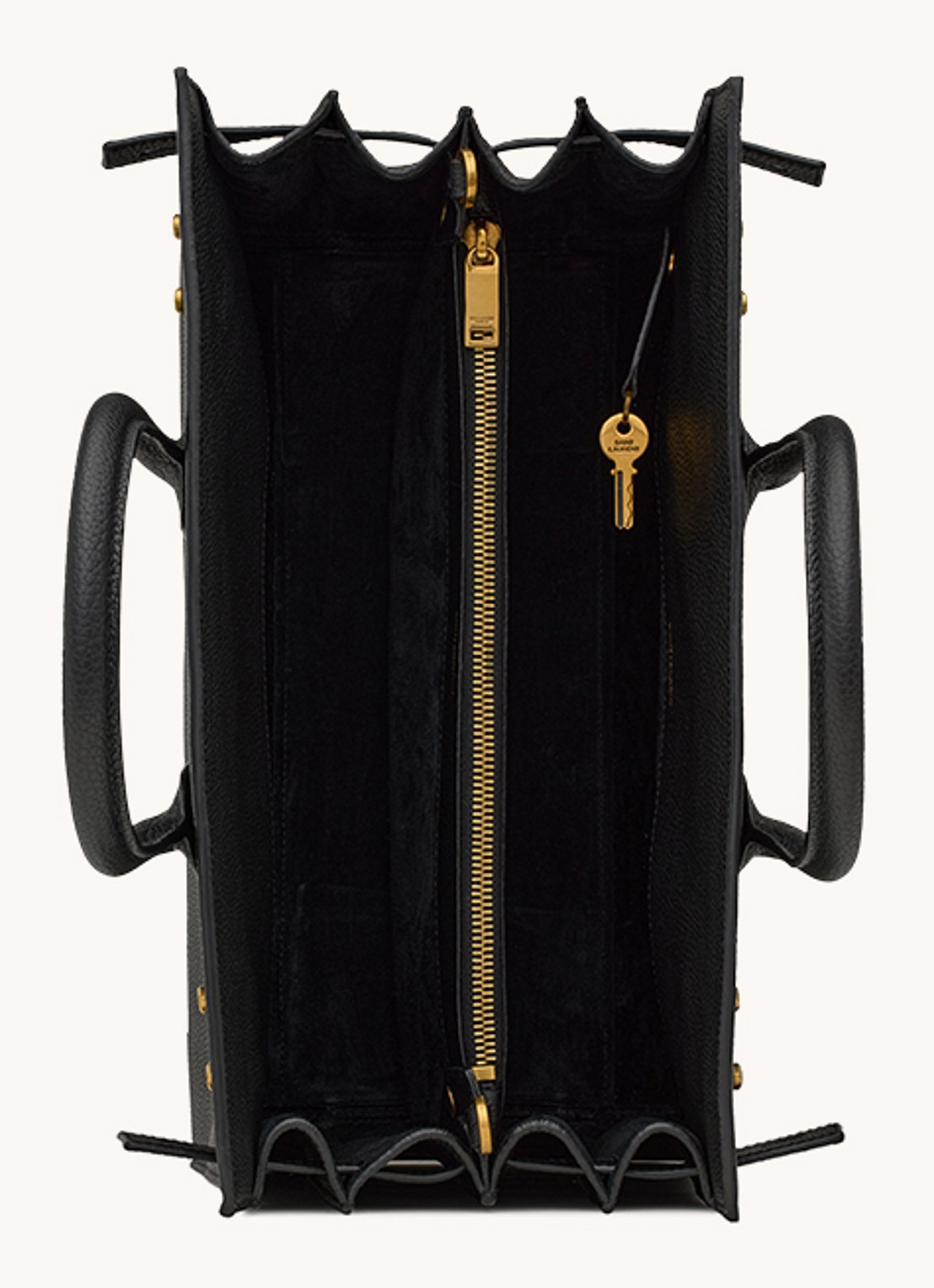 Saint Laurent Sac de Jour Supple Small handtas van kalfsleer - detail 3 zwart