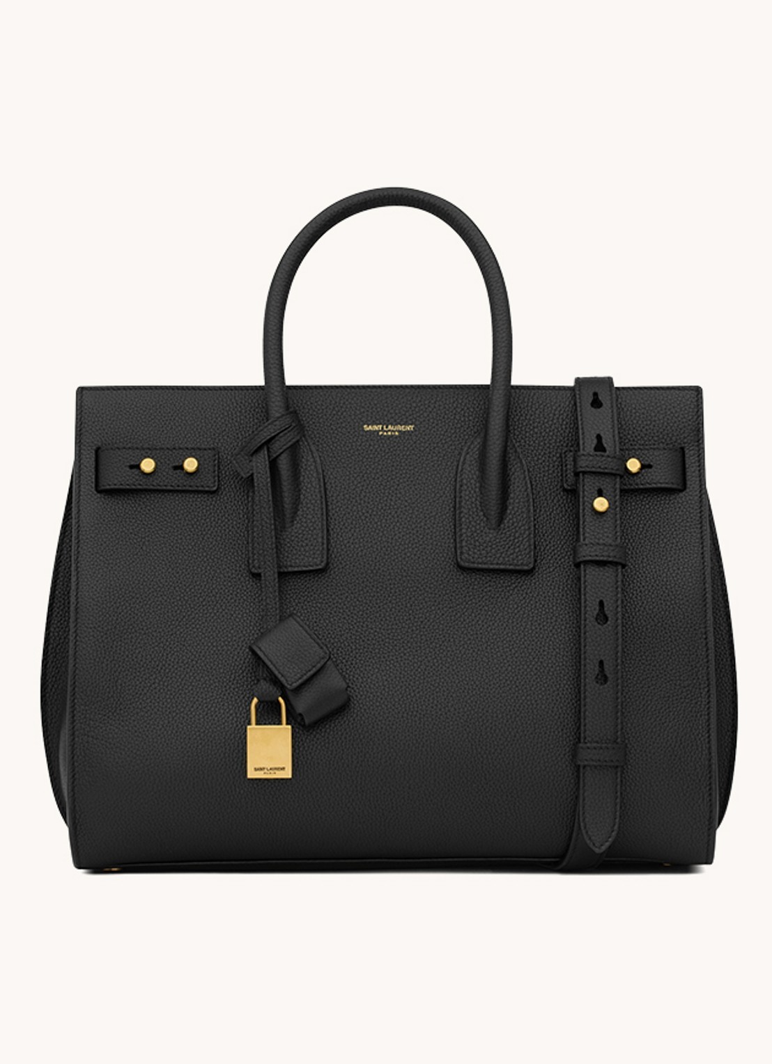 Saint Laurent Sac de Jour Supple Small handtas van kalfsleer - voorkant 5 zwart