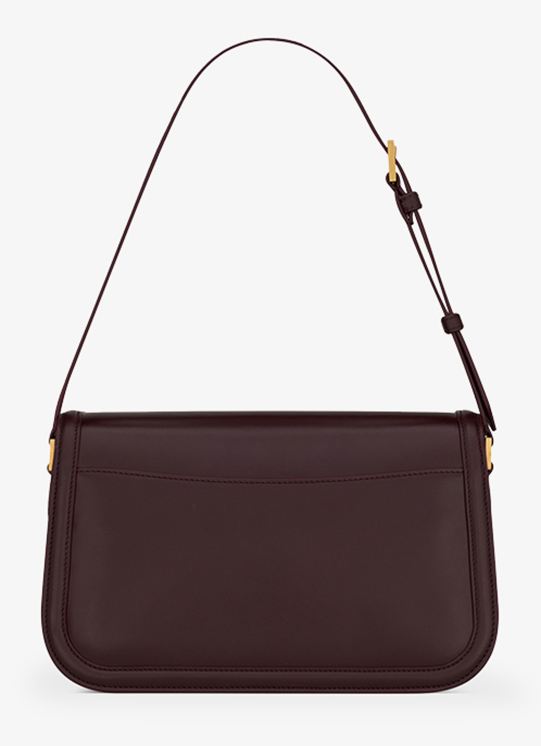 Saint Laurent Solferino Medium schoudertas van lamsleer - achterkant bordeauxrood