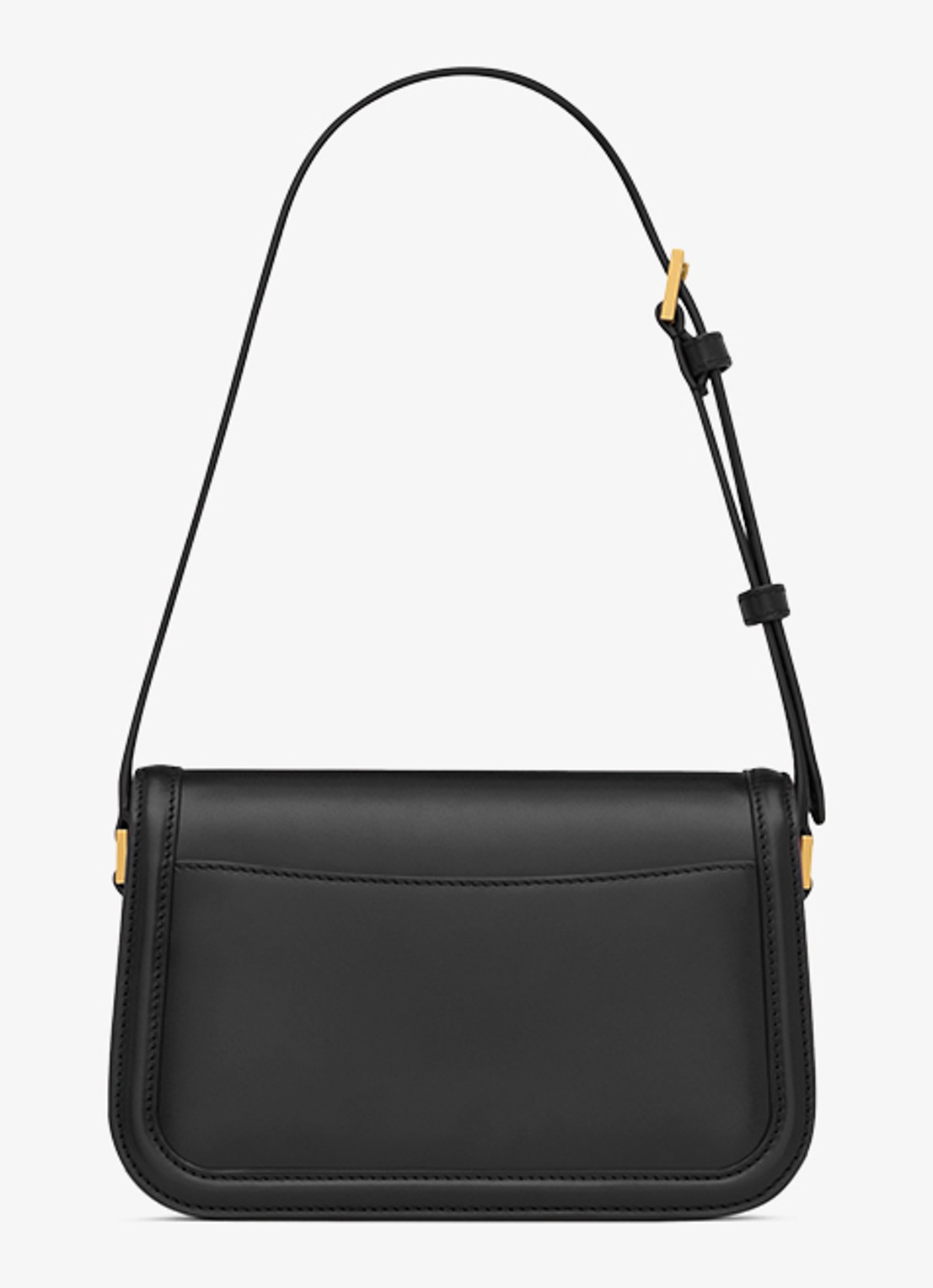 Saint Laurent Solferino Mini schoudertas van kalfsleer - achterkant zwart