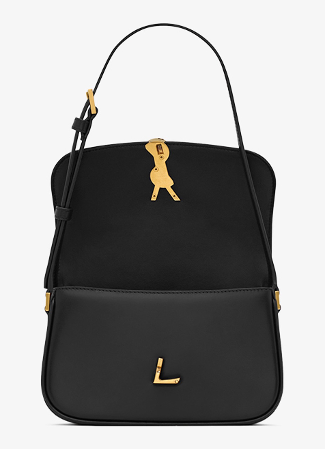 Saint Laurent Solferino Mini schoudertas van kalfsleer - detail 5 zwart