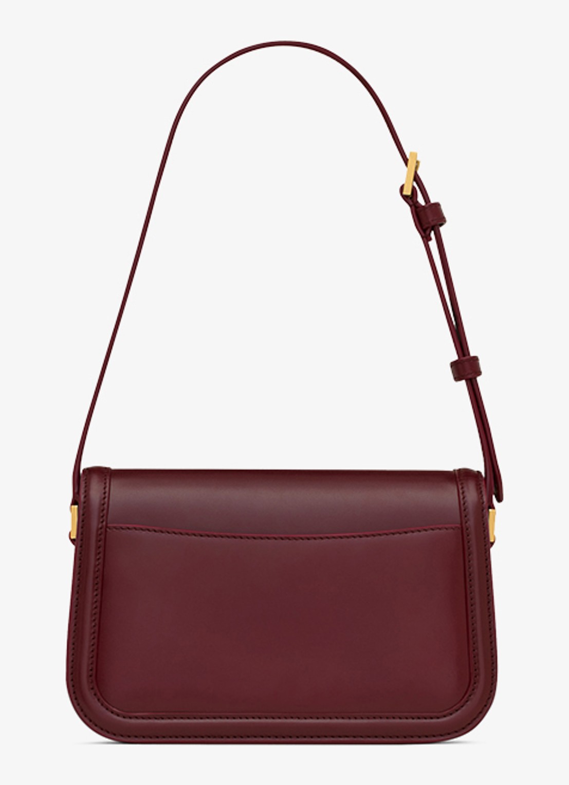 Saint Laurent Solferino Mini schoudertas van kalfsleer - achterkant bordeauxrood
