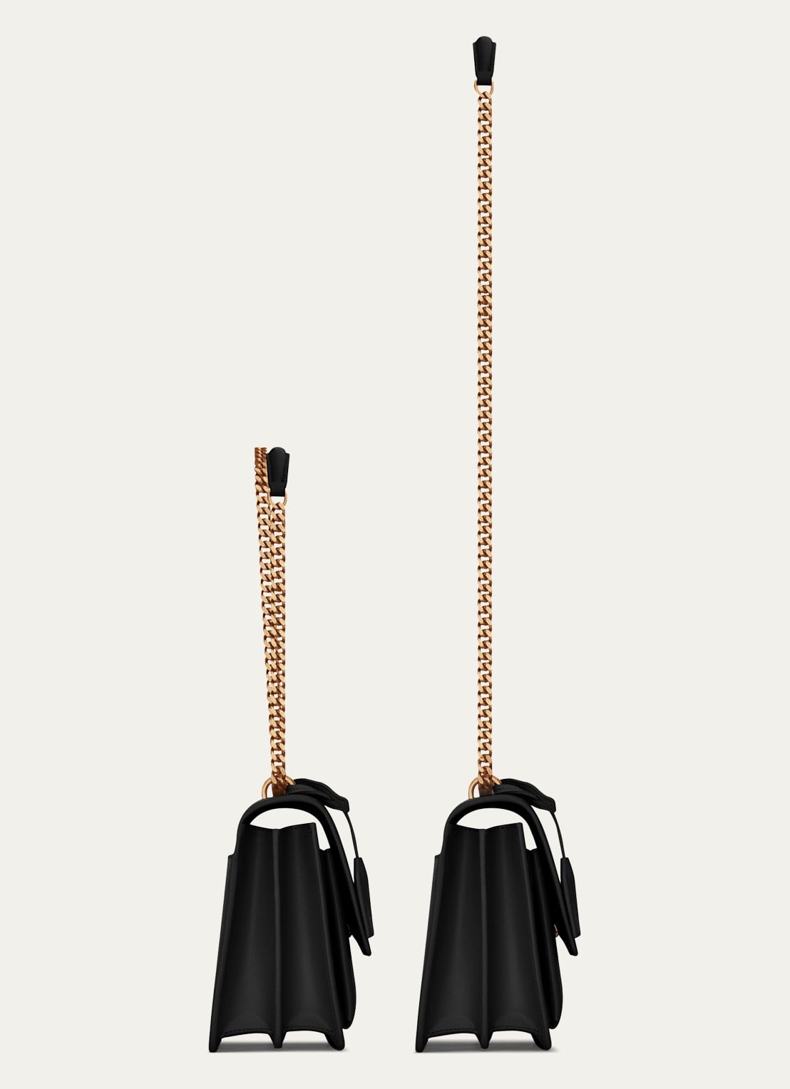 Saint Laurent Sunset Medium schoudertas van kalfsleer - detail 2 zwart