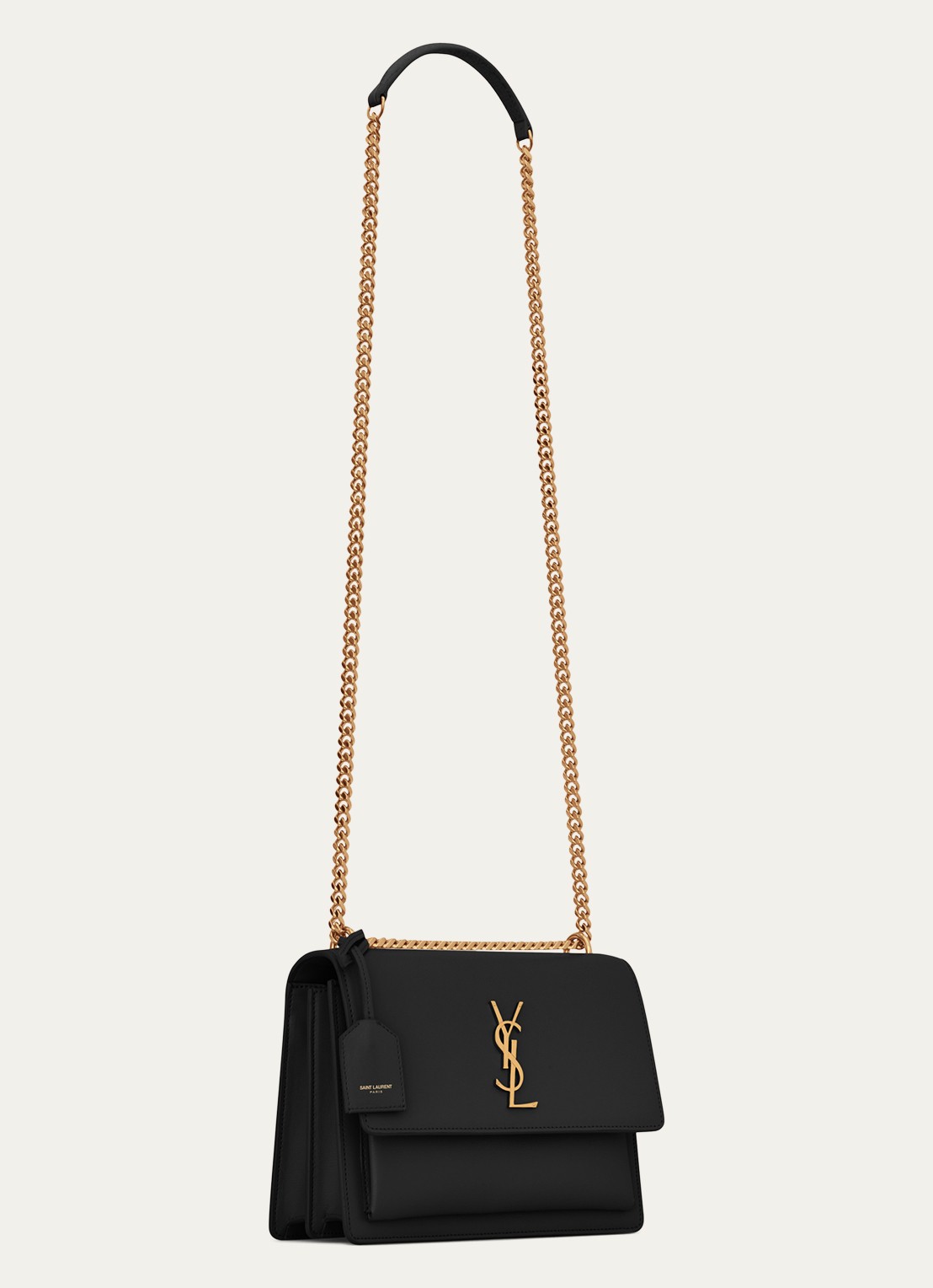 Saint Laurent Sunset Medium schoudertas van kalfsleer - detail 5 zwart