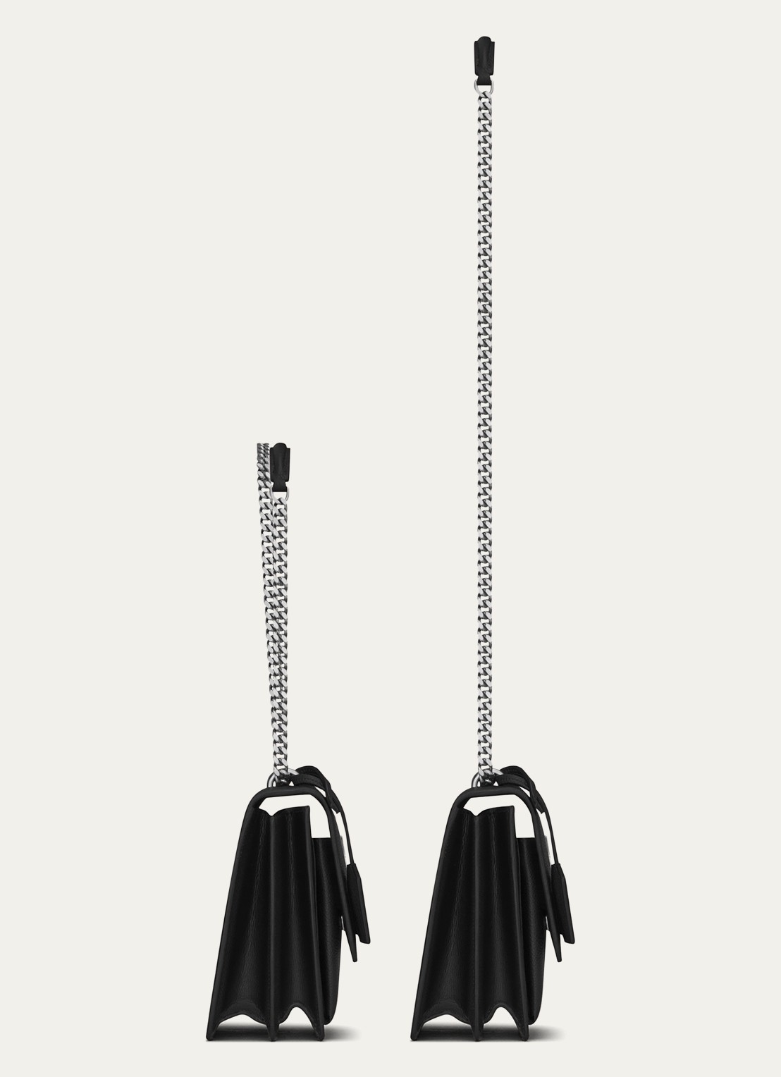 Saint Laurent Sunset Medium schoudertas van kalfsleer - detail 2 zwart