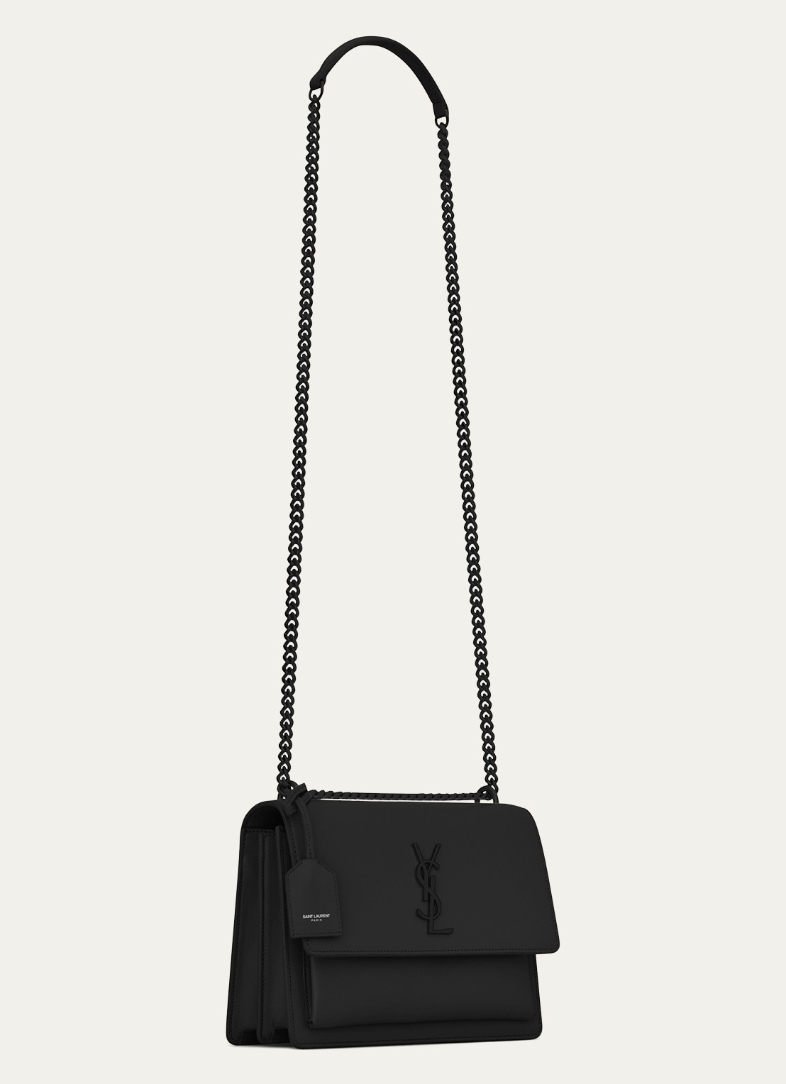 Saint Laurent Sunset Medium schoudertas van kalfsleer - detail 6 zwart