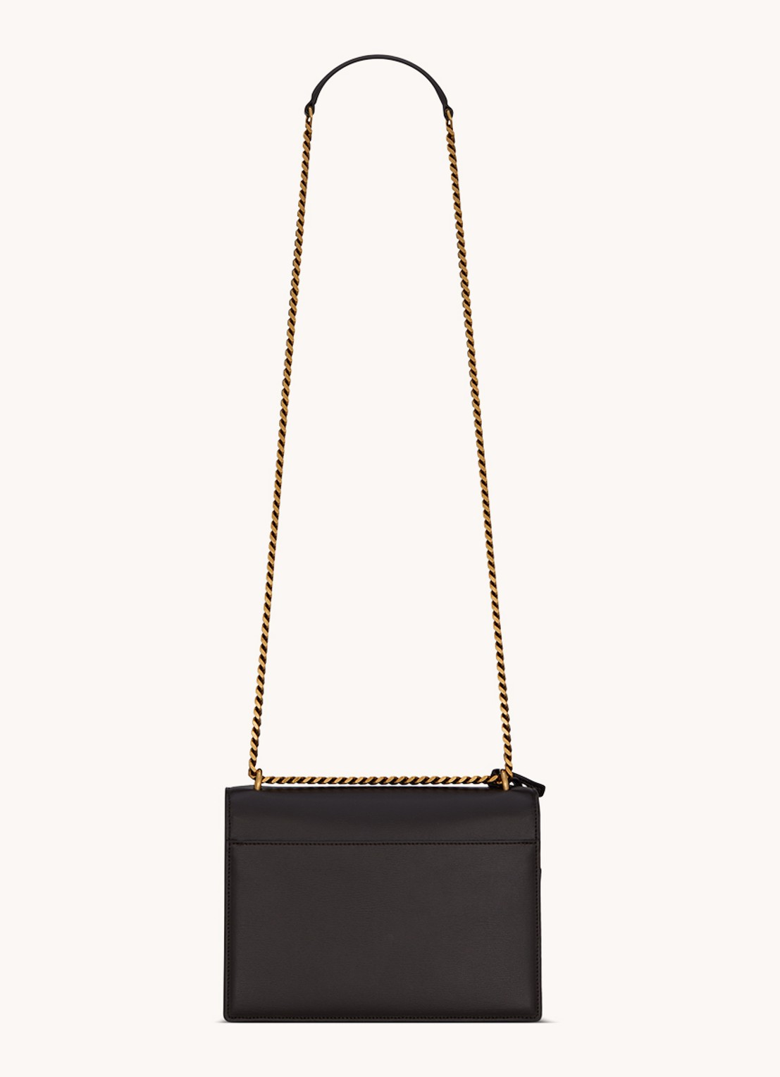 Saint Laurent Sunset Medium schoudertas van kalfsleer - detail zwart
