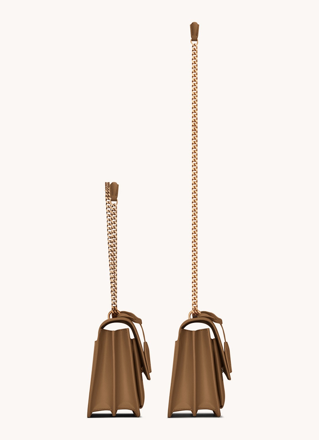 Saint Laurent Sunset Medium schoudertas van kalfsleer - achterkant 6 bruin