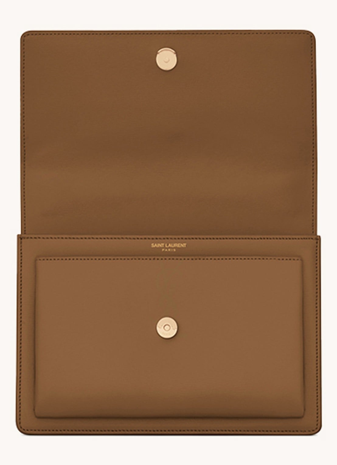 Saint Laurent Sunset Medium schoudertas van kalfsleer - detail bruin