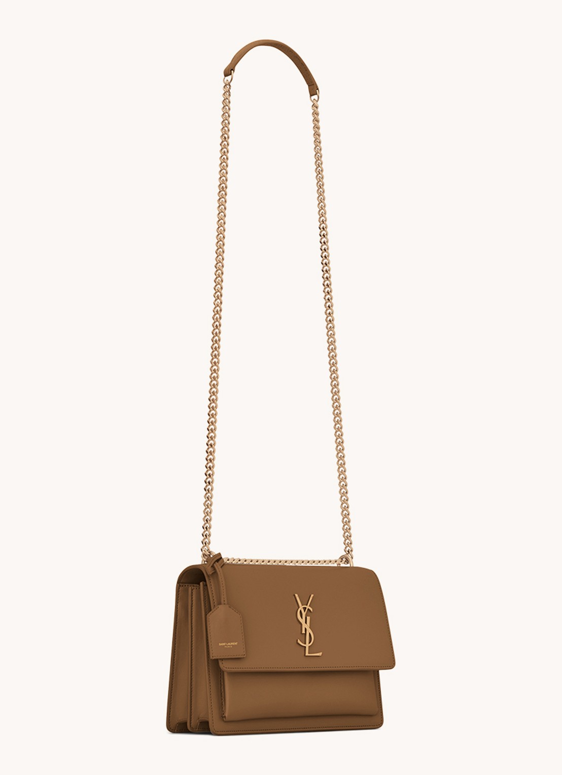 Saint Laurent Sunset Medium schoudertas van kalfsleer - detail 3 bruin
