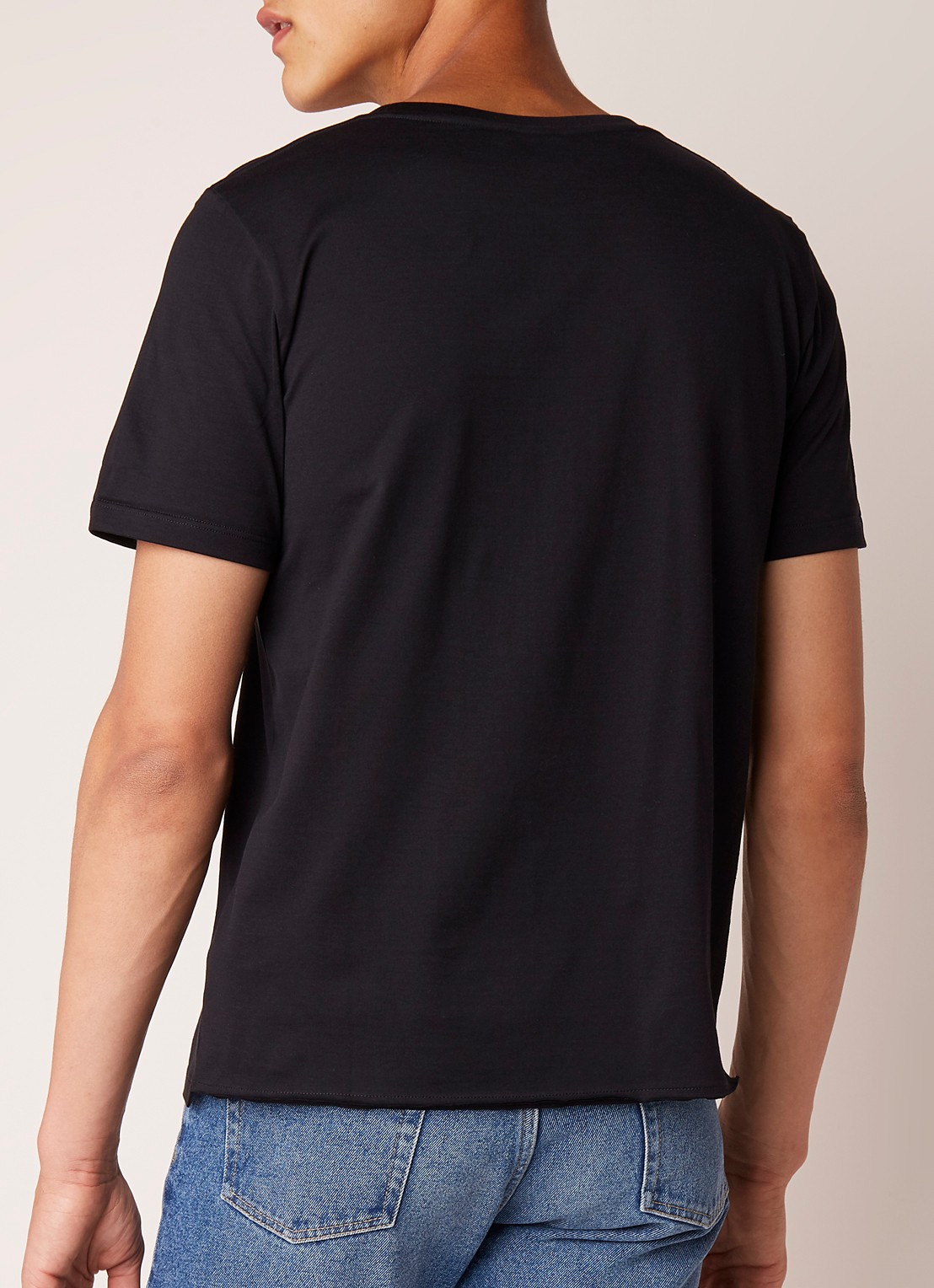 Saint Laurent T-shirt met logoprint - achterkant zwart