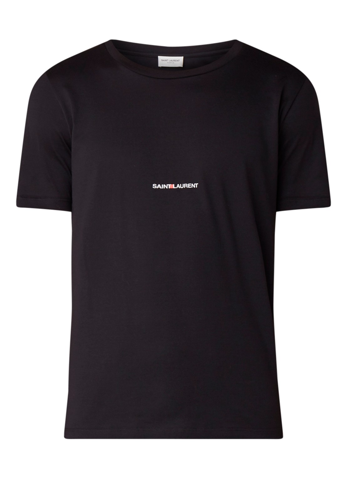 Saint Laurent T-shirt met logoprint - voorkant 2 zwart
