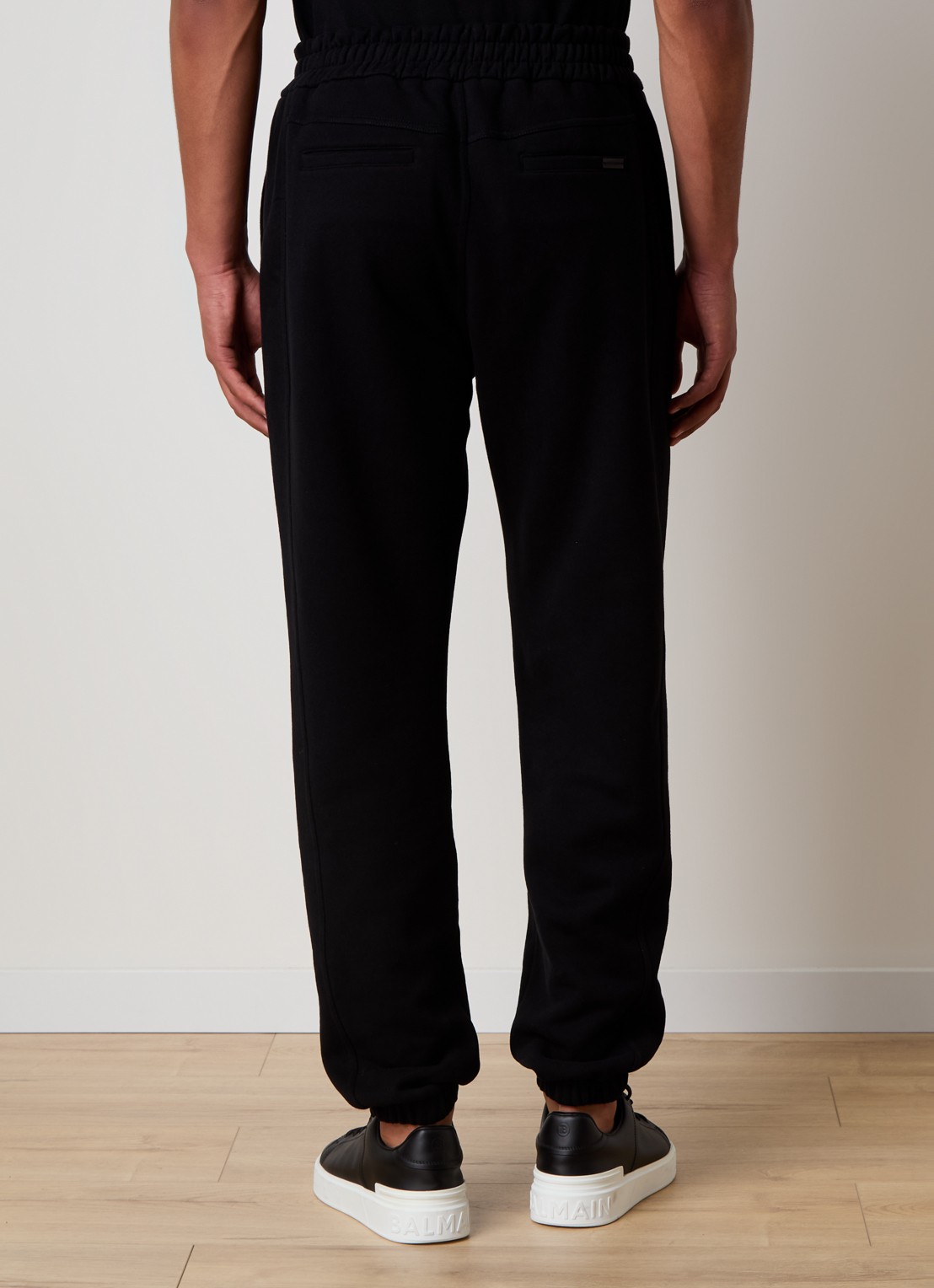 Saint Laurent Tapered fit joggingbroek met logo - achterkant 6 zwart