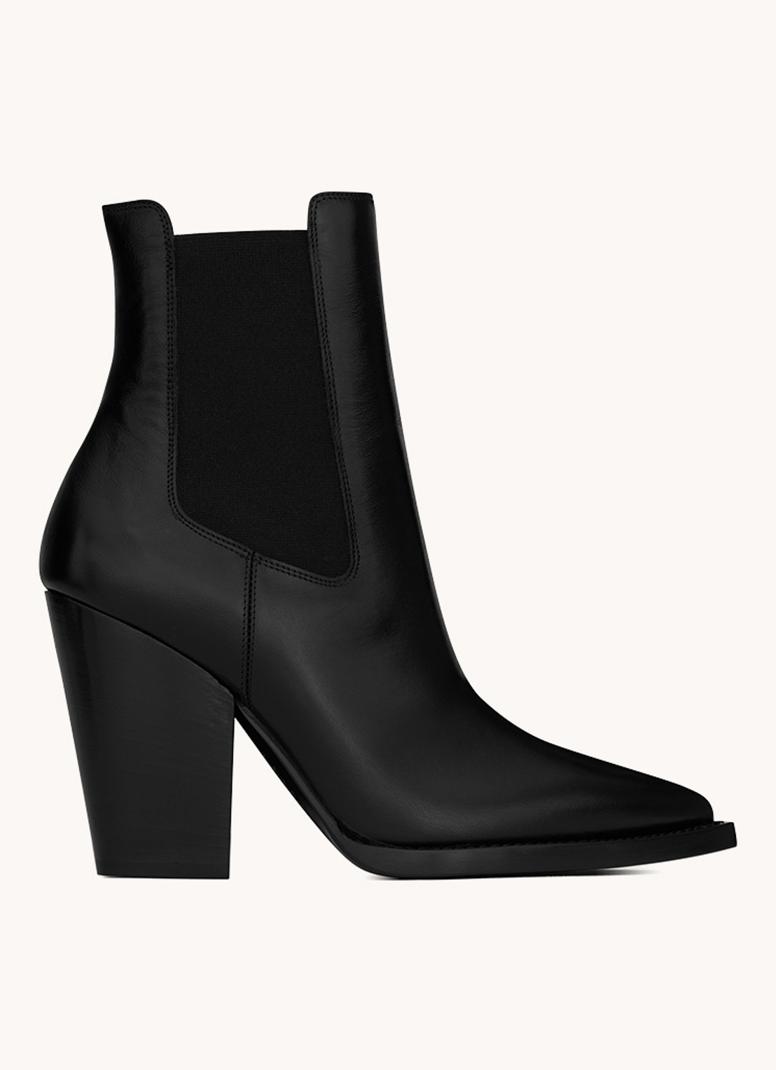 Saint Laurent Theo chelsea boot van kalfsleer - voorkant zwart
