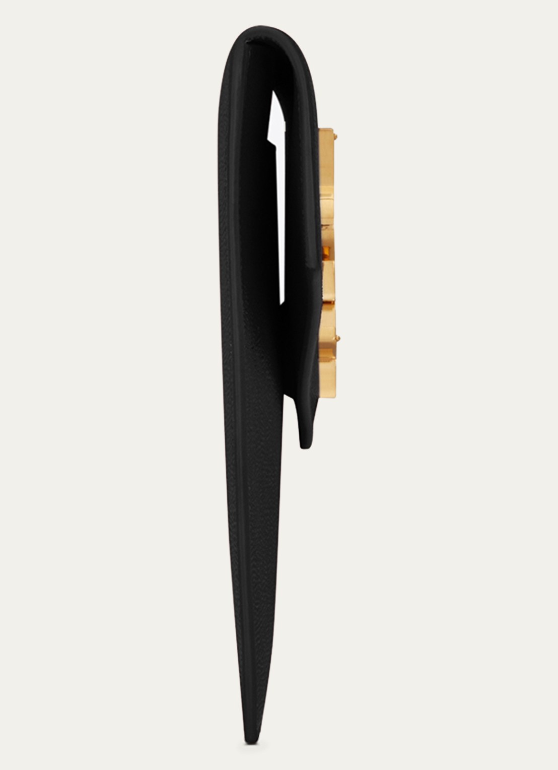 Saint Laurent Uptown clutch van kalfsleer - detail 4 zwart