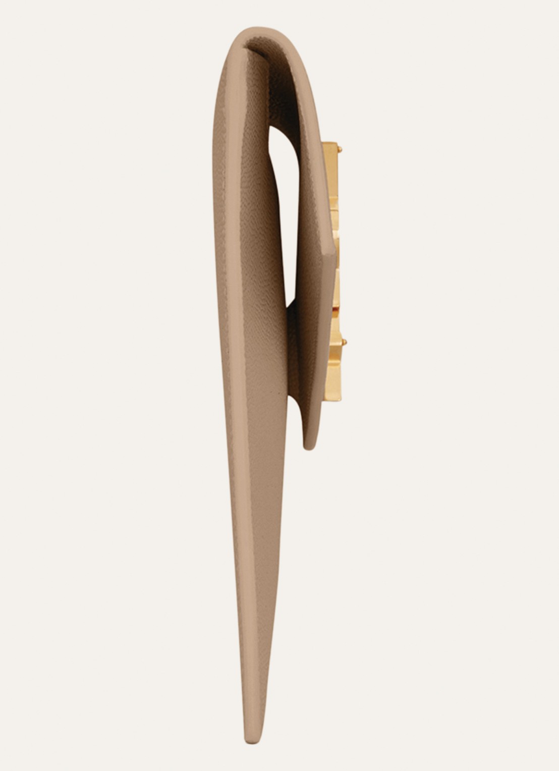 Saint Laurent Uptown clutch van kalfsleer  - detail 3 camel