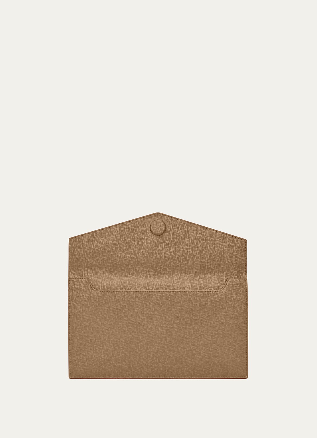 Saint Laurent Uptown clutch van kalfsleer - detail 4 beige