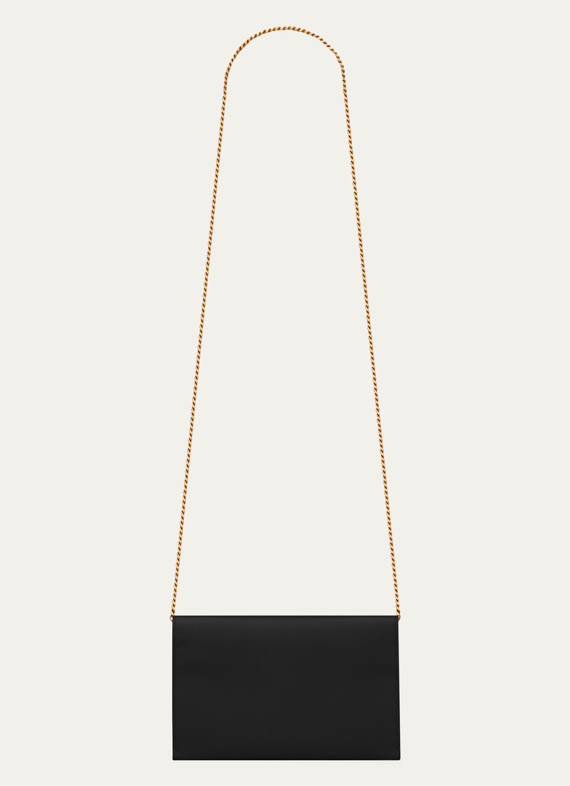 Saint Laurent Uptown portemonnee van kalfsleer met schouderriem - detail 3 zwart