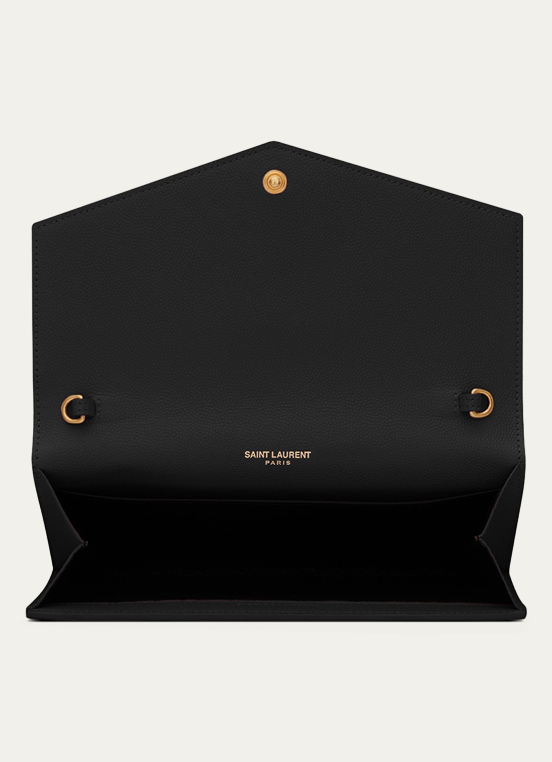 Saint Laurent Uptown portemonnee van kalfsleer met schouderriem - detail 5 zwart