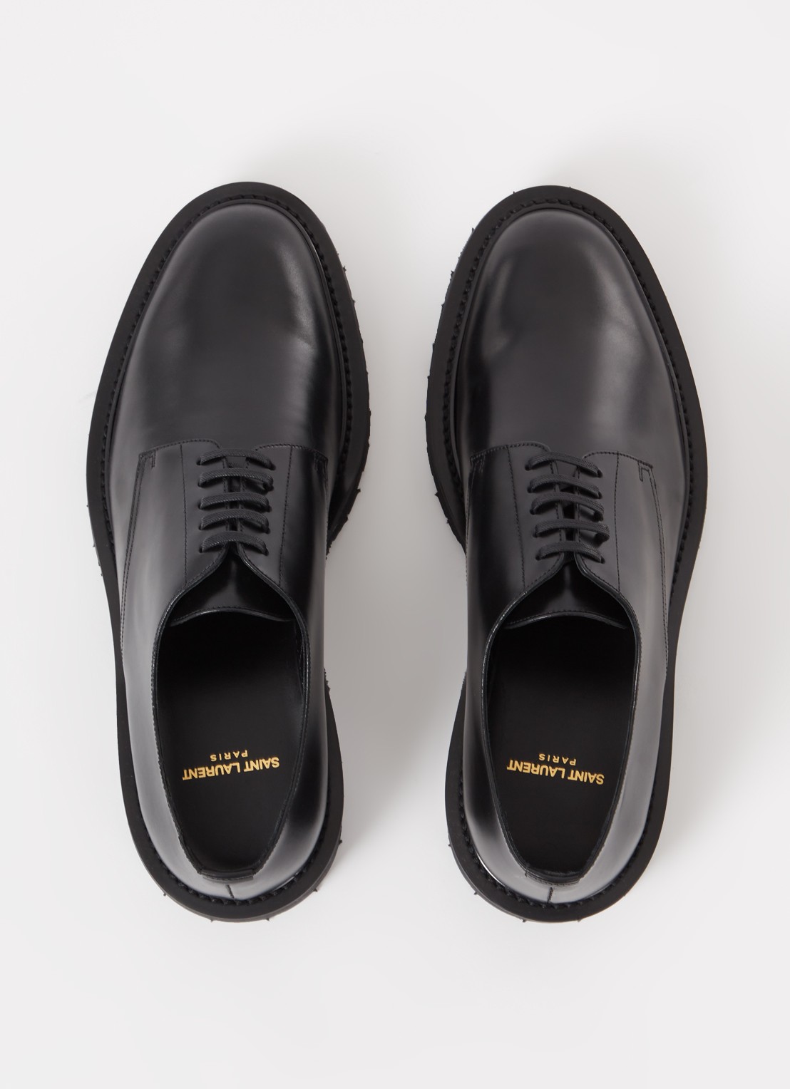 Saint Laurent Vaughn 20 veterschoen van kalfsleer - detail 3 zwart