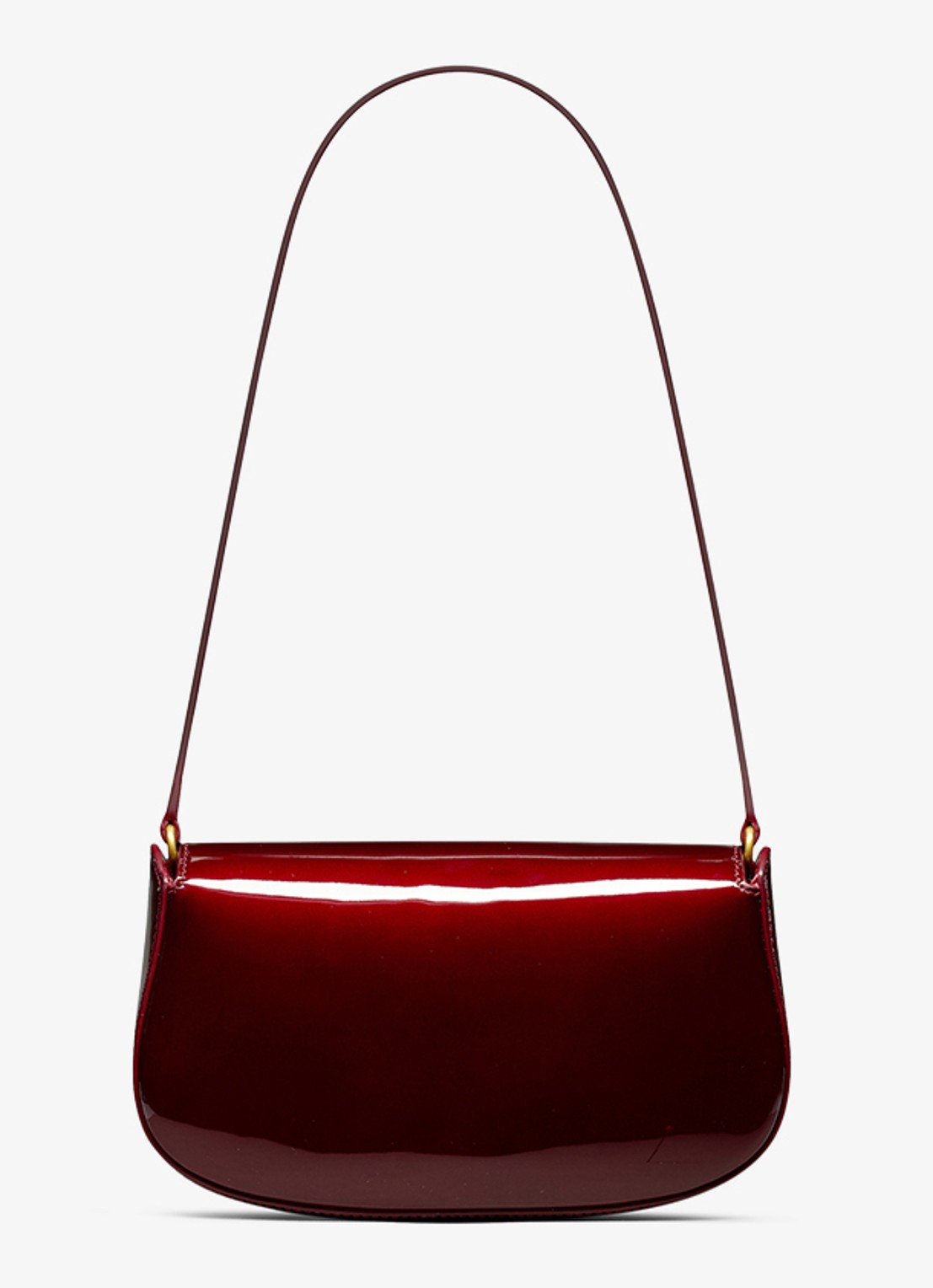 Saint Laurent Voltaire Mini schoudertas van lakleer - achterkant bordeauxrood