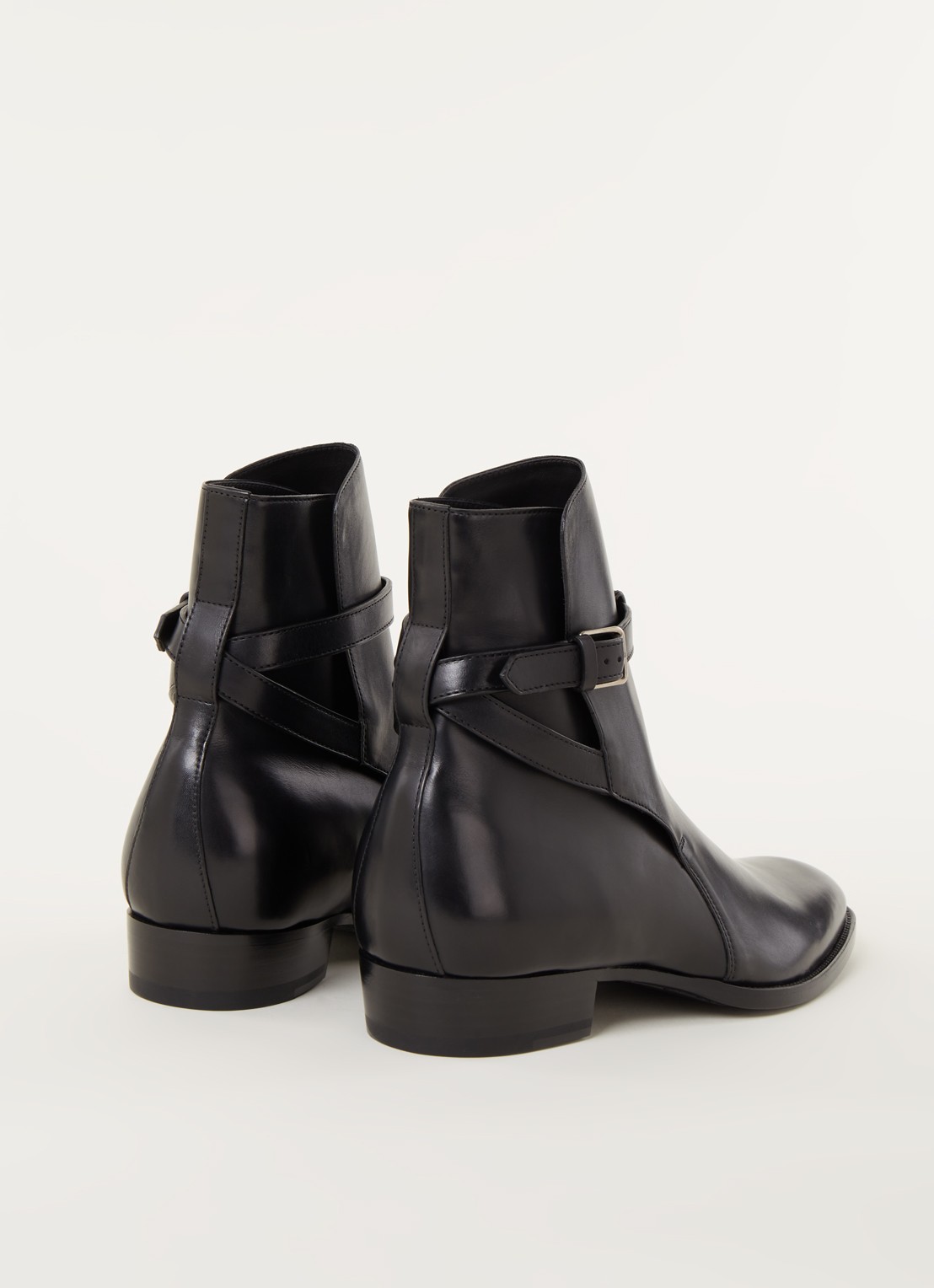 Saint Laurent Wyatt Jodhpur enkellaars van kalfsleer - detail 4 zwart