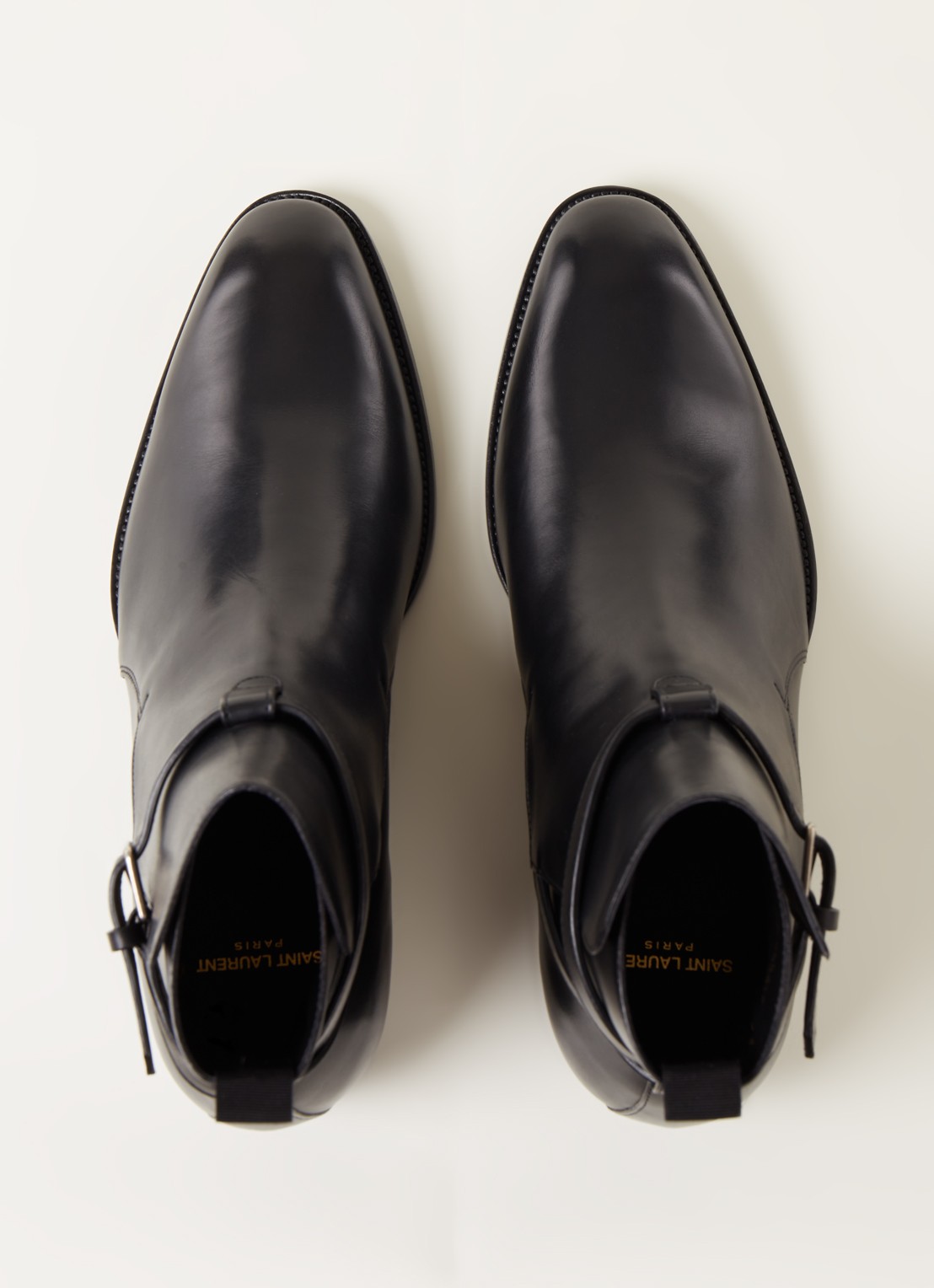 Saint Laurent Wyatt Jodhpur enkellaars van kalfsleer - detail 5 zwart