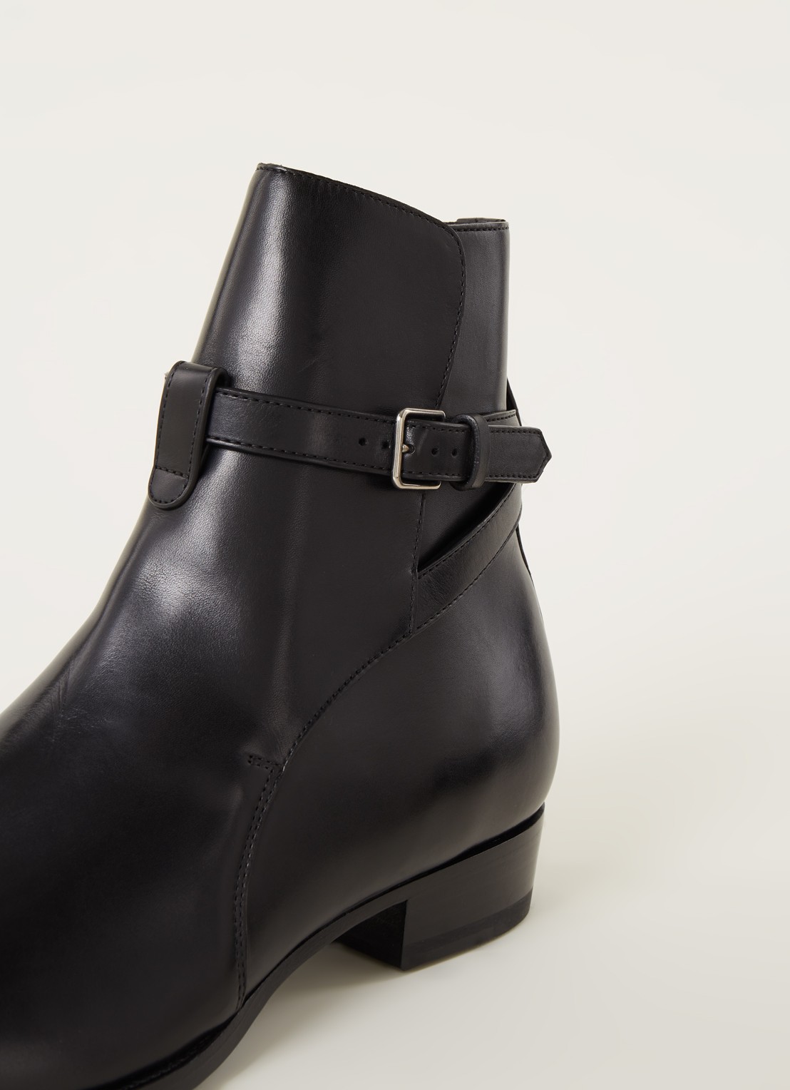 Saint Laurent Wyatt Jodhpur enkellaars van kalfsleer - detail 6 zwart